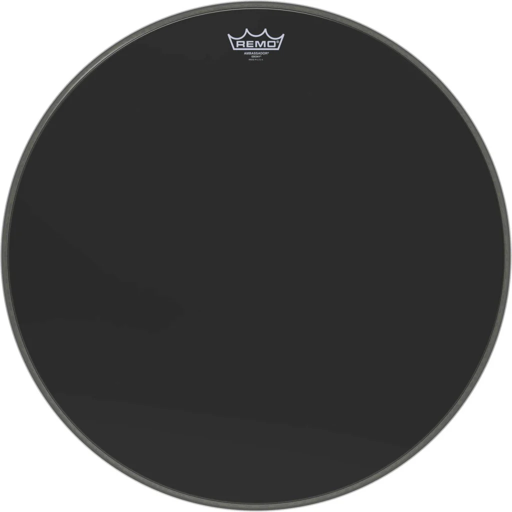 22" Ebony Ambassador Bass Drum Head