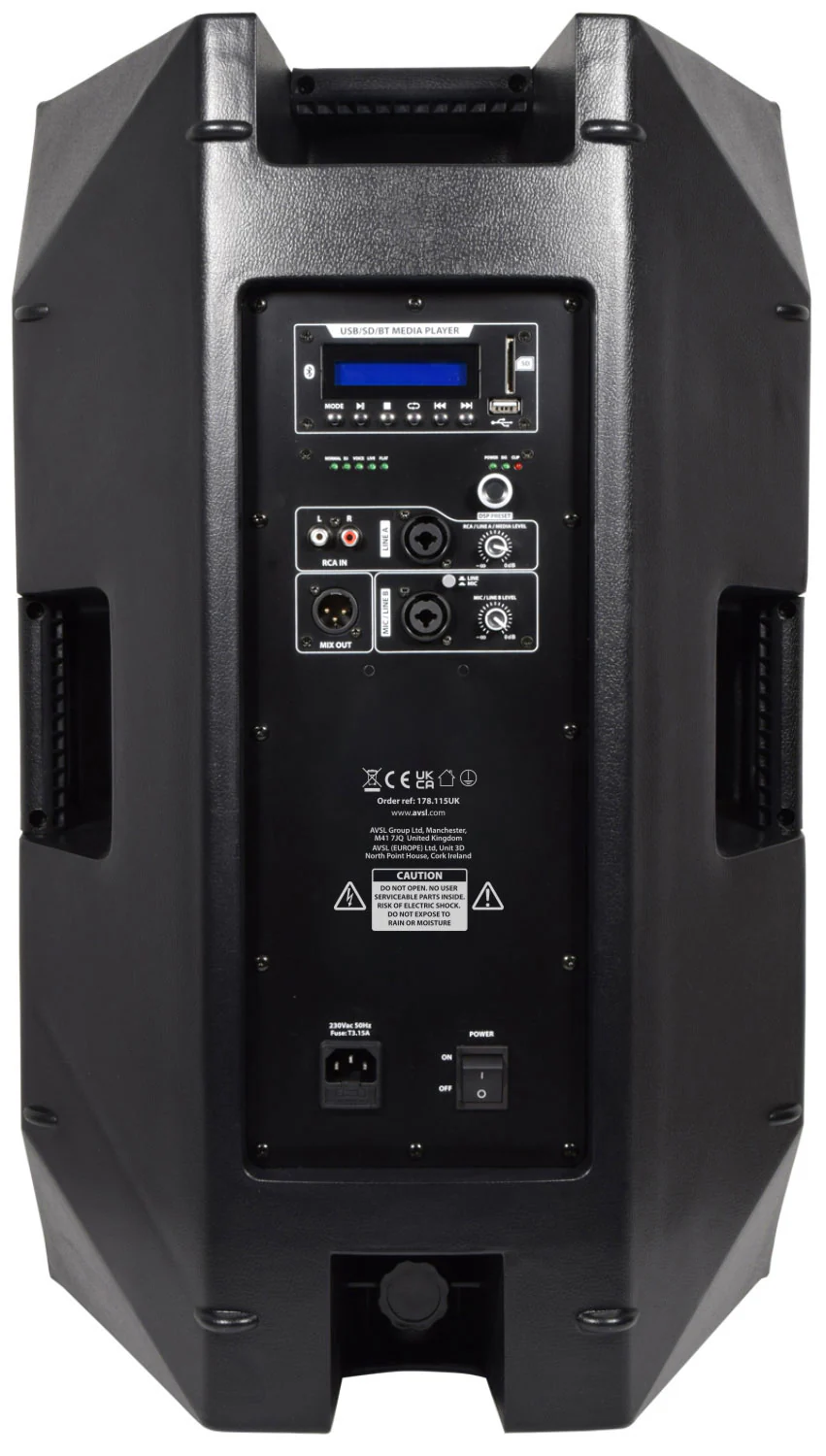 Citronic CASA Active PA Speaker With USB 12" - Image 3