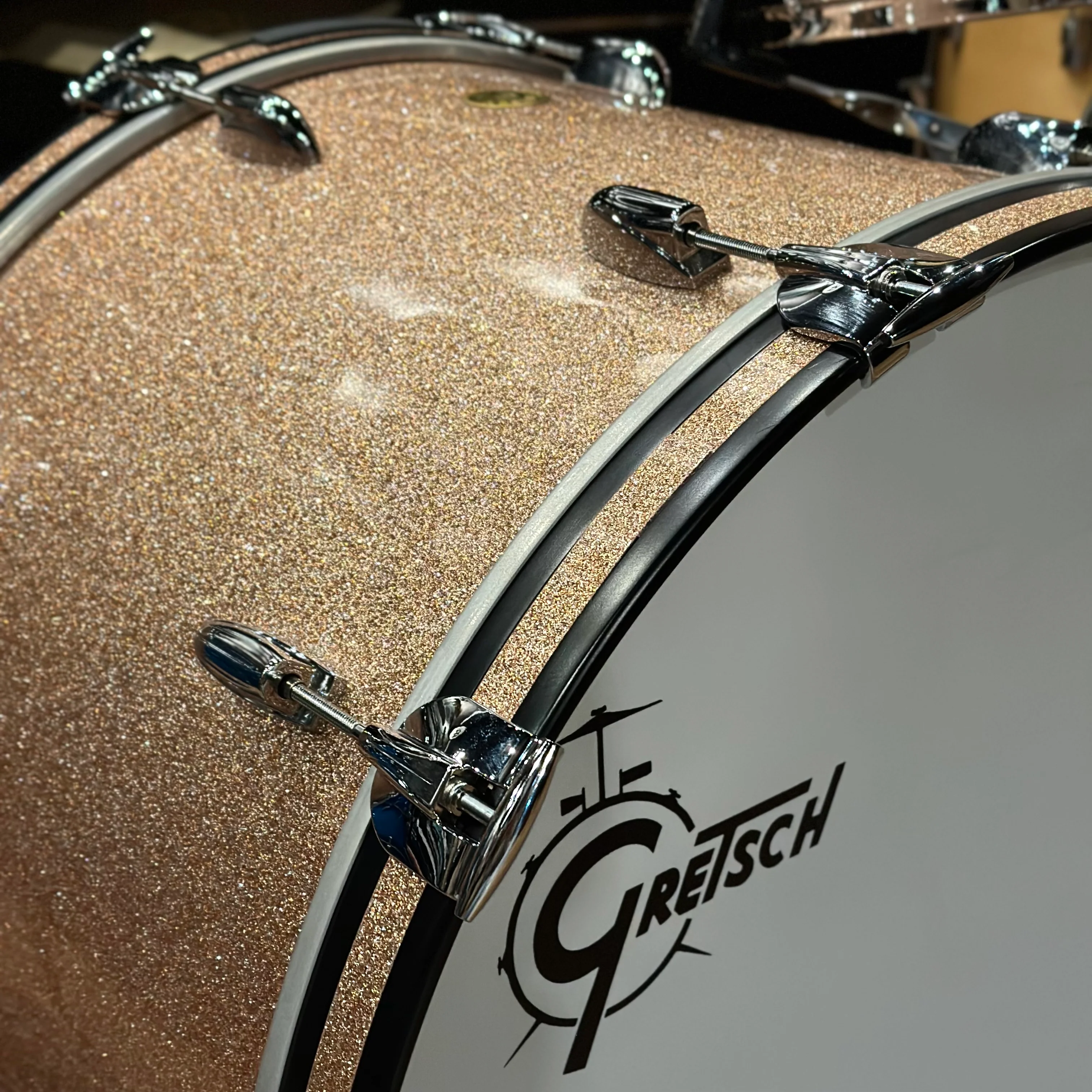Gretsch USA Custom 24” Drum Kit Champagne Sparkle #RICH01 - Image 3