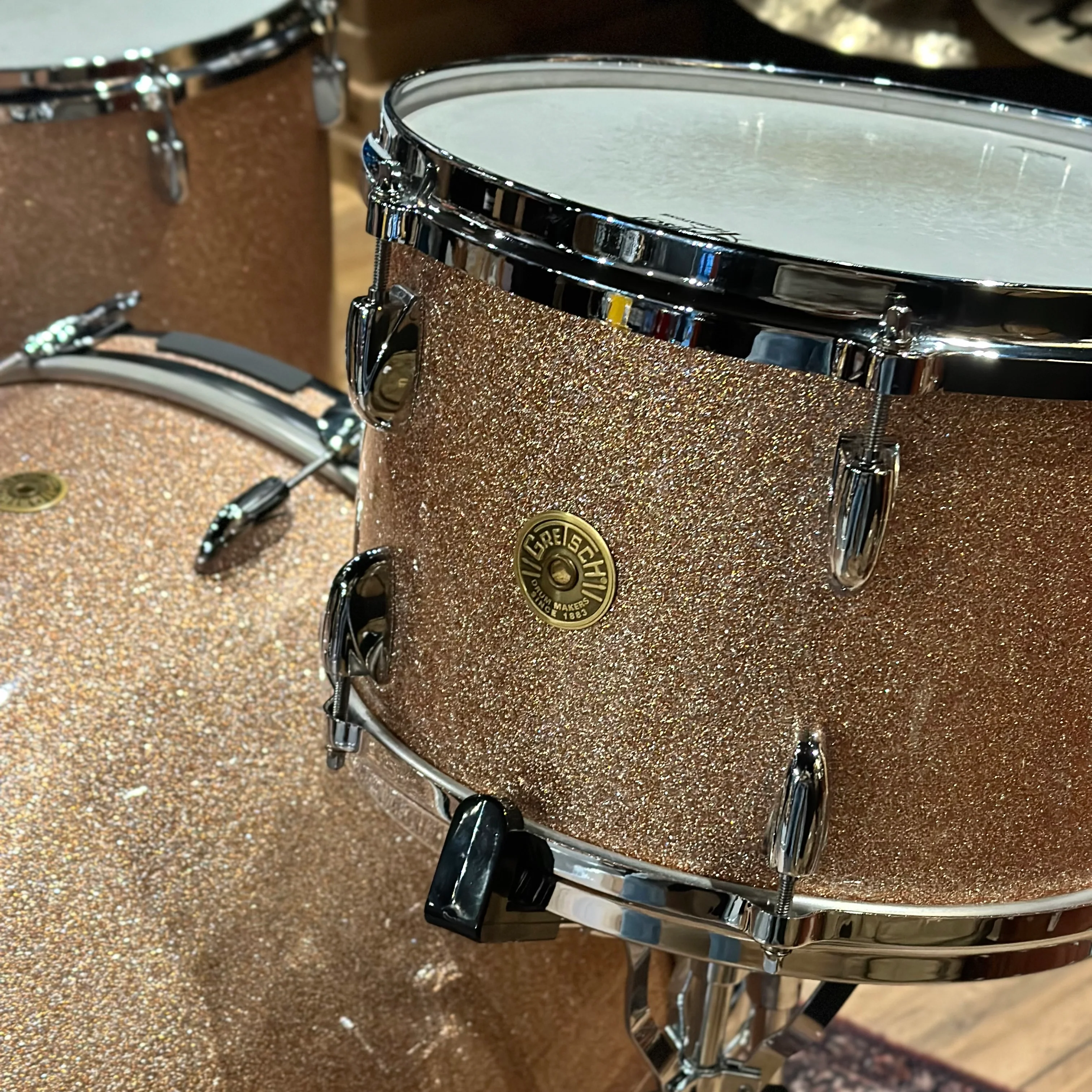 Gretsch USA Custom 24” Drum Kit Champagne Sparkle #RICH01 - Image 5