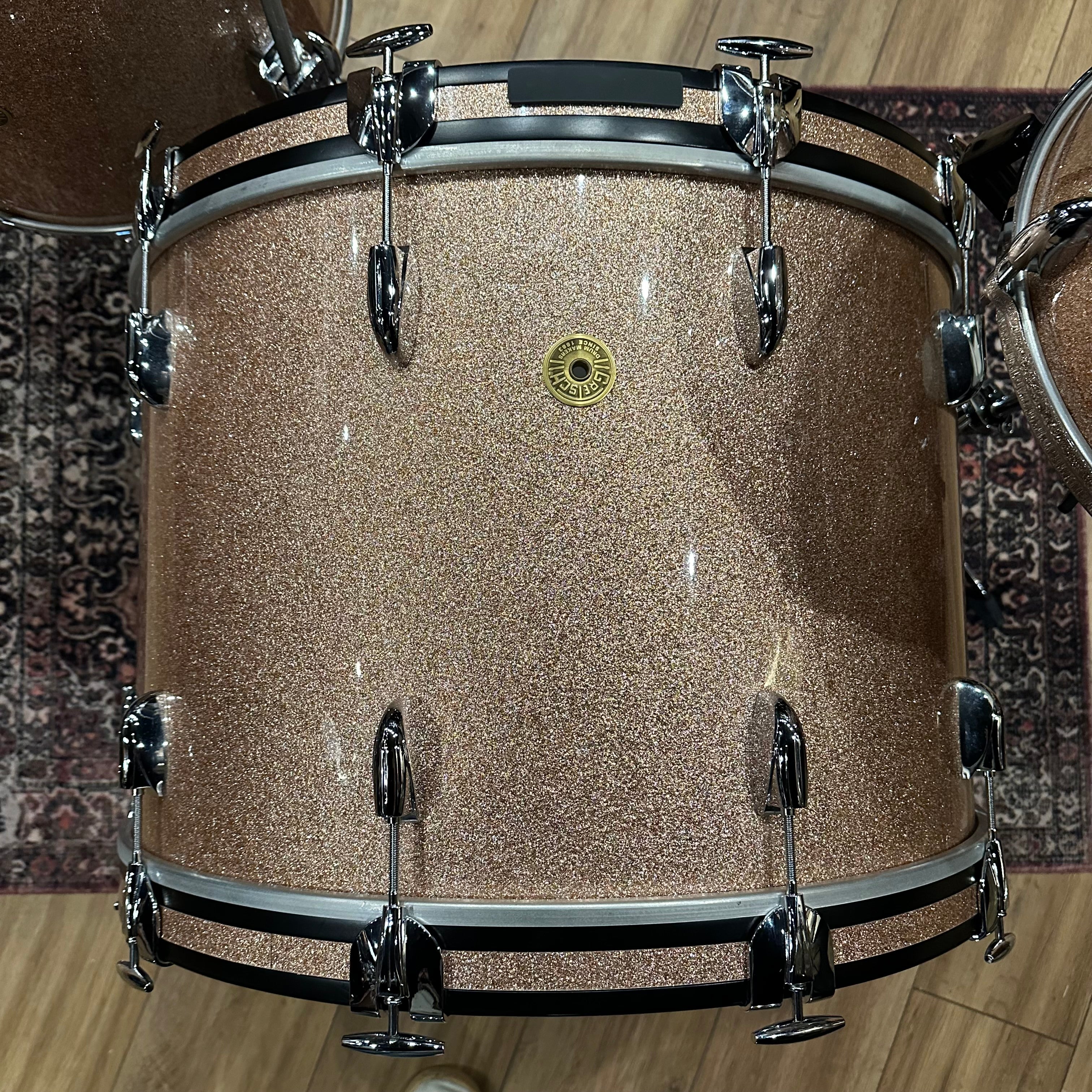 Gretsch USA Custom 24” Drum Kit Champagne Sparkle #RICH01 - Image 6