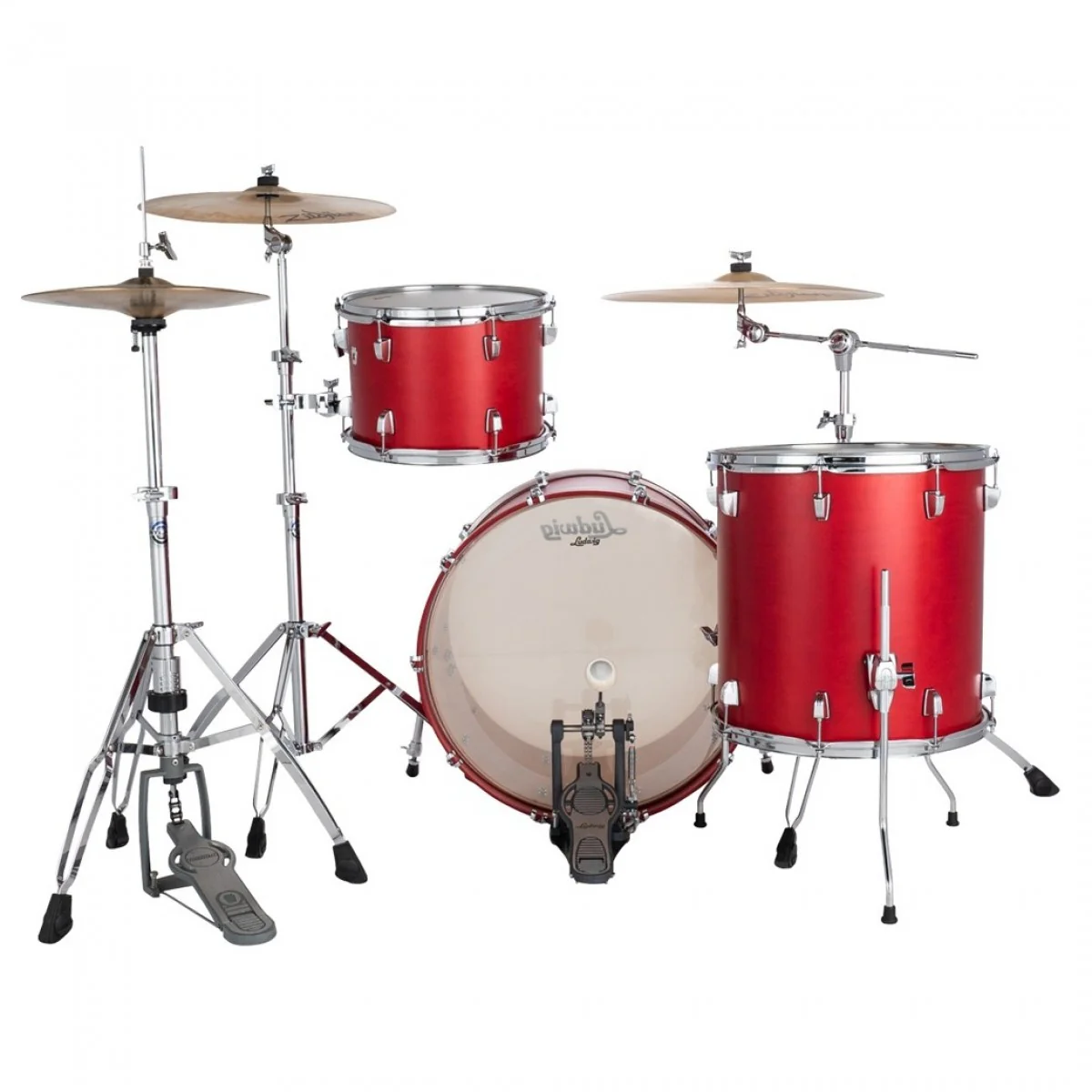 Ludwig Neusonic 3pc Shell Pack, Satin Diablo Red - Image 2
