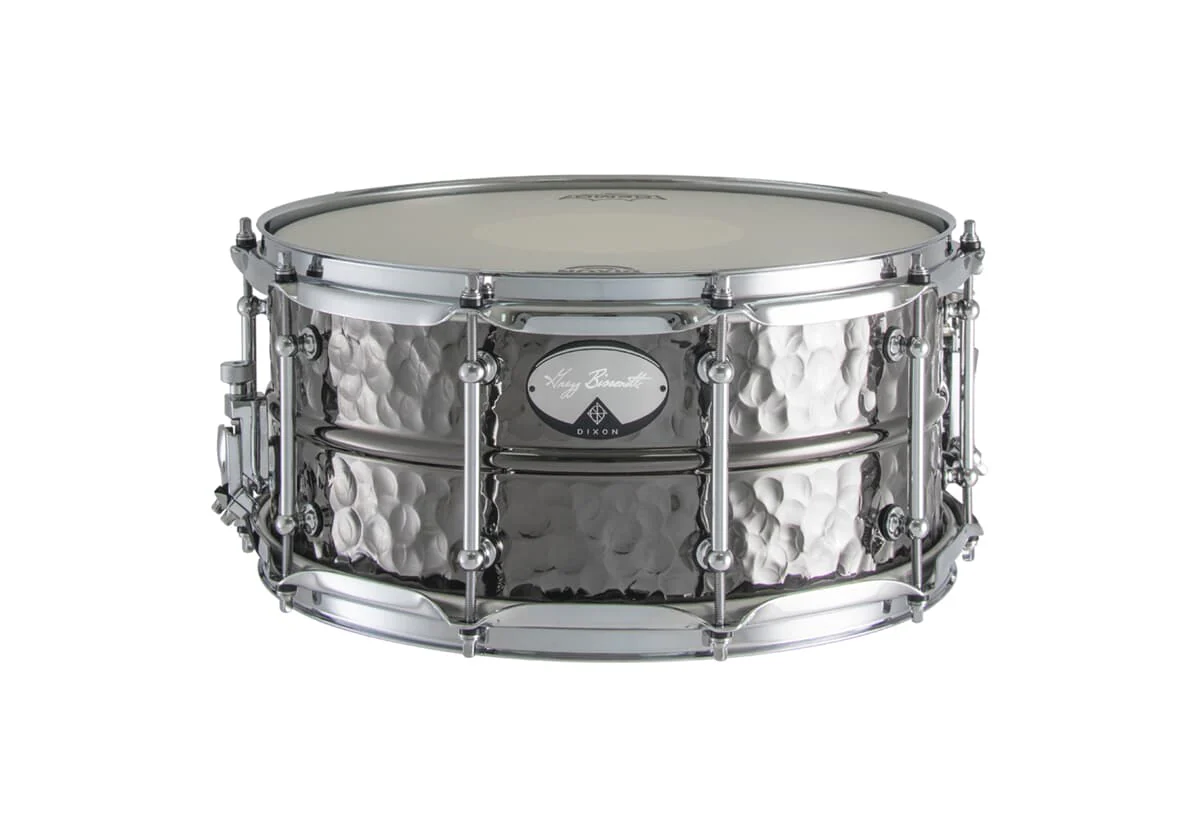 Dixon Artisan 14x6.5 Snare Gregg Bissonette - 1mm Hammered Beaded Brass