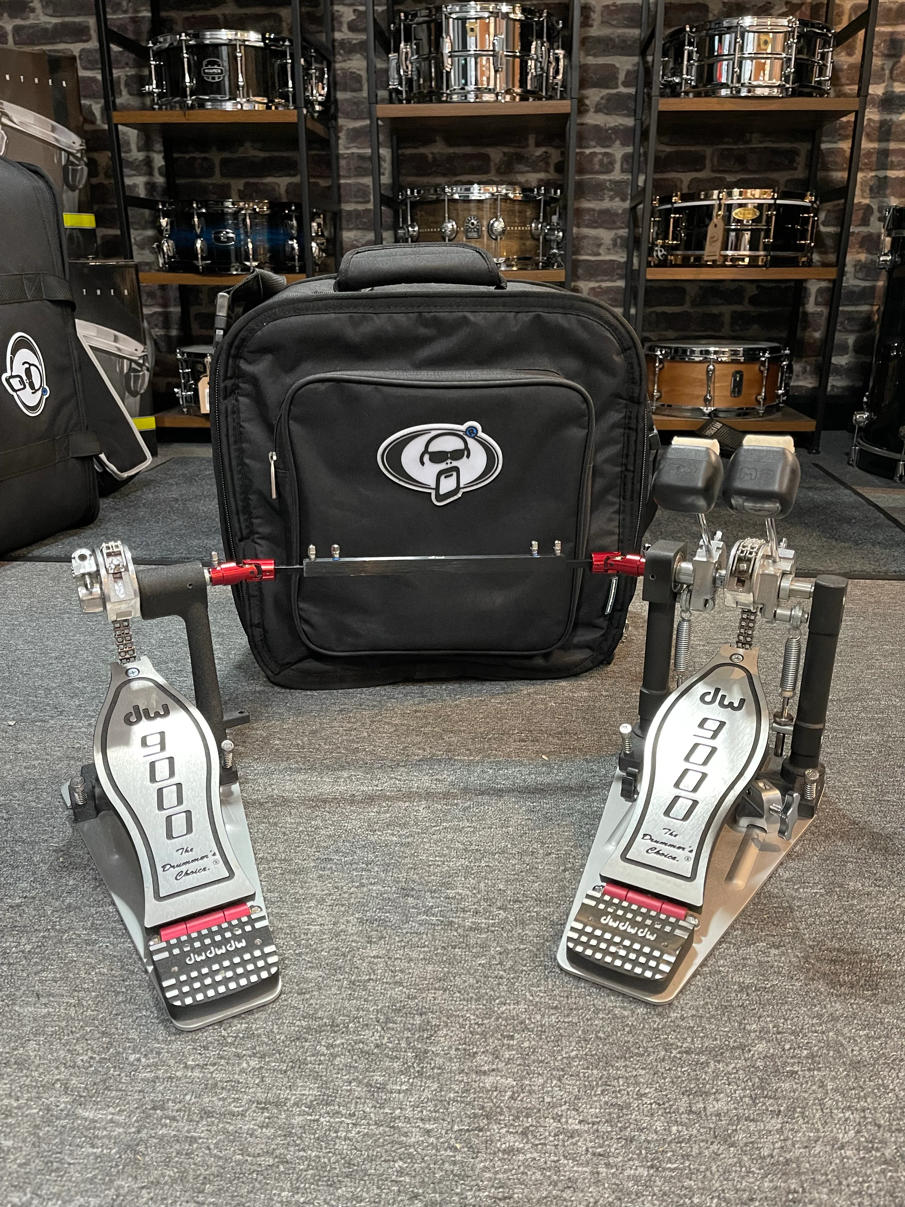 DW 9000 Double Bass Drum Pedal With Case #726