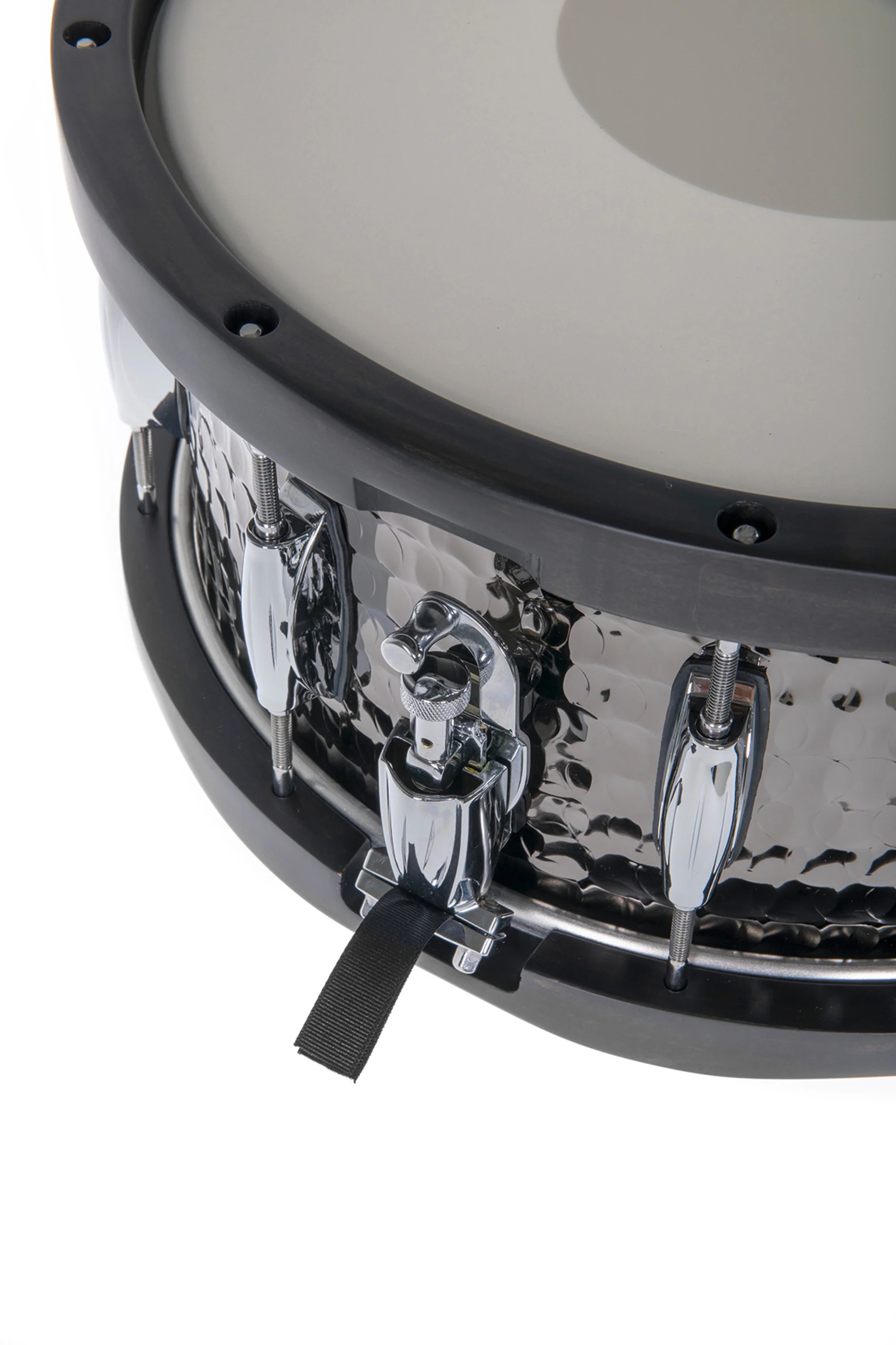 Gretsch Full Range Hammered Black Steel 14x6.5" Snare Drum Wood Hoops - Image 3