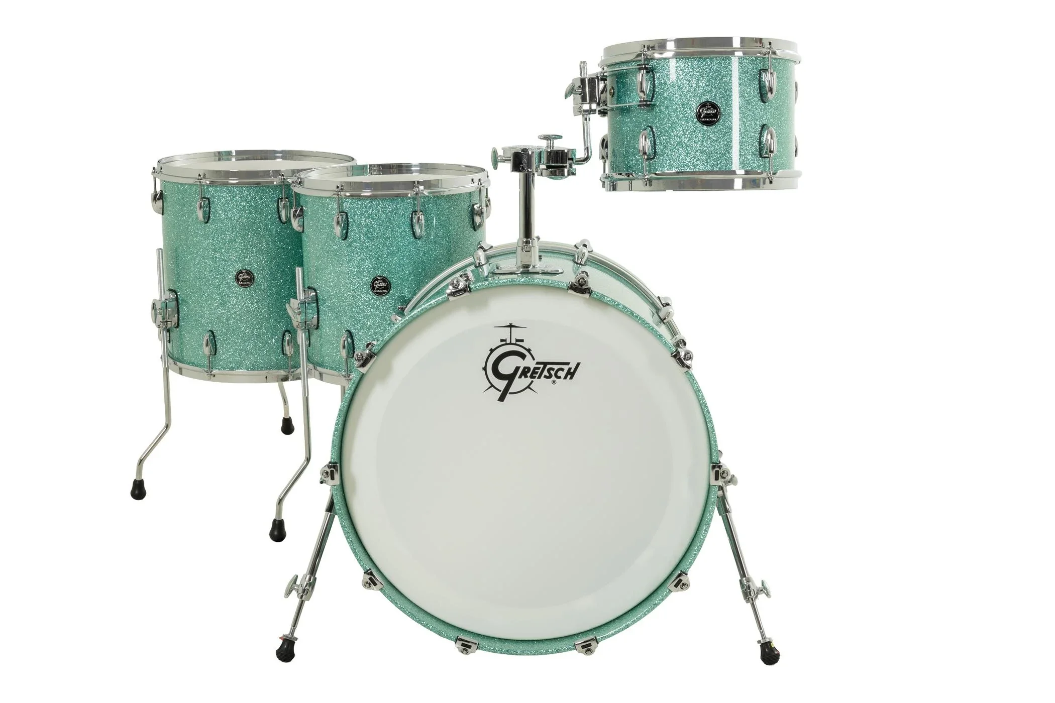 Gretsch Renown Drum Kit 22" Limited Edition Turquoise Sparkle - Image 3