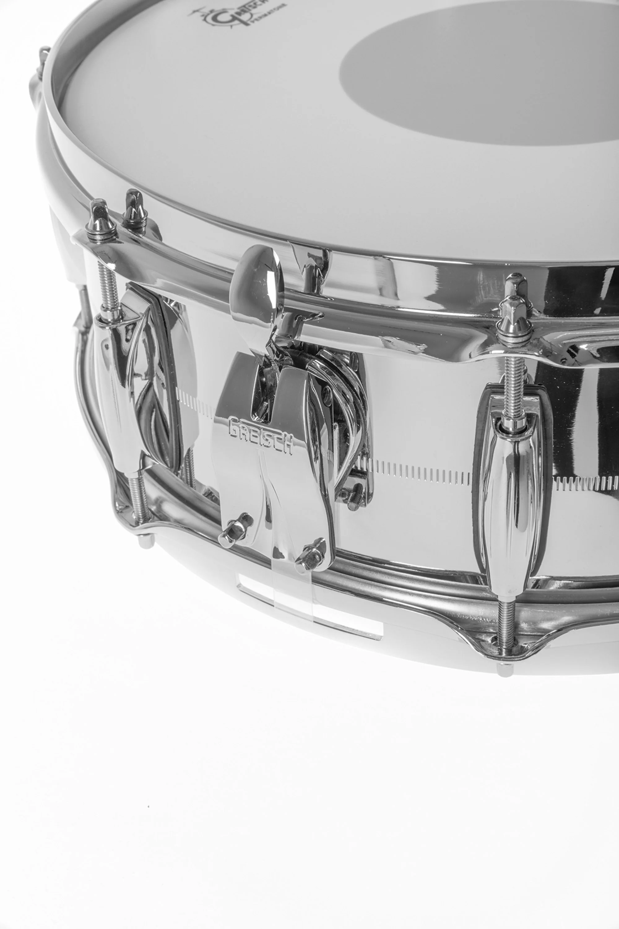 Gretsch USA Brooklyn Snare Drum Chrome Over Brass 14x5" - Image 4
