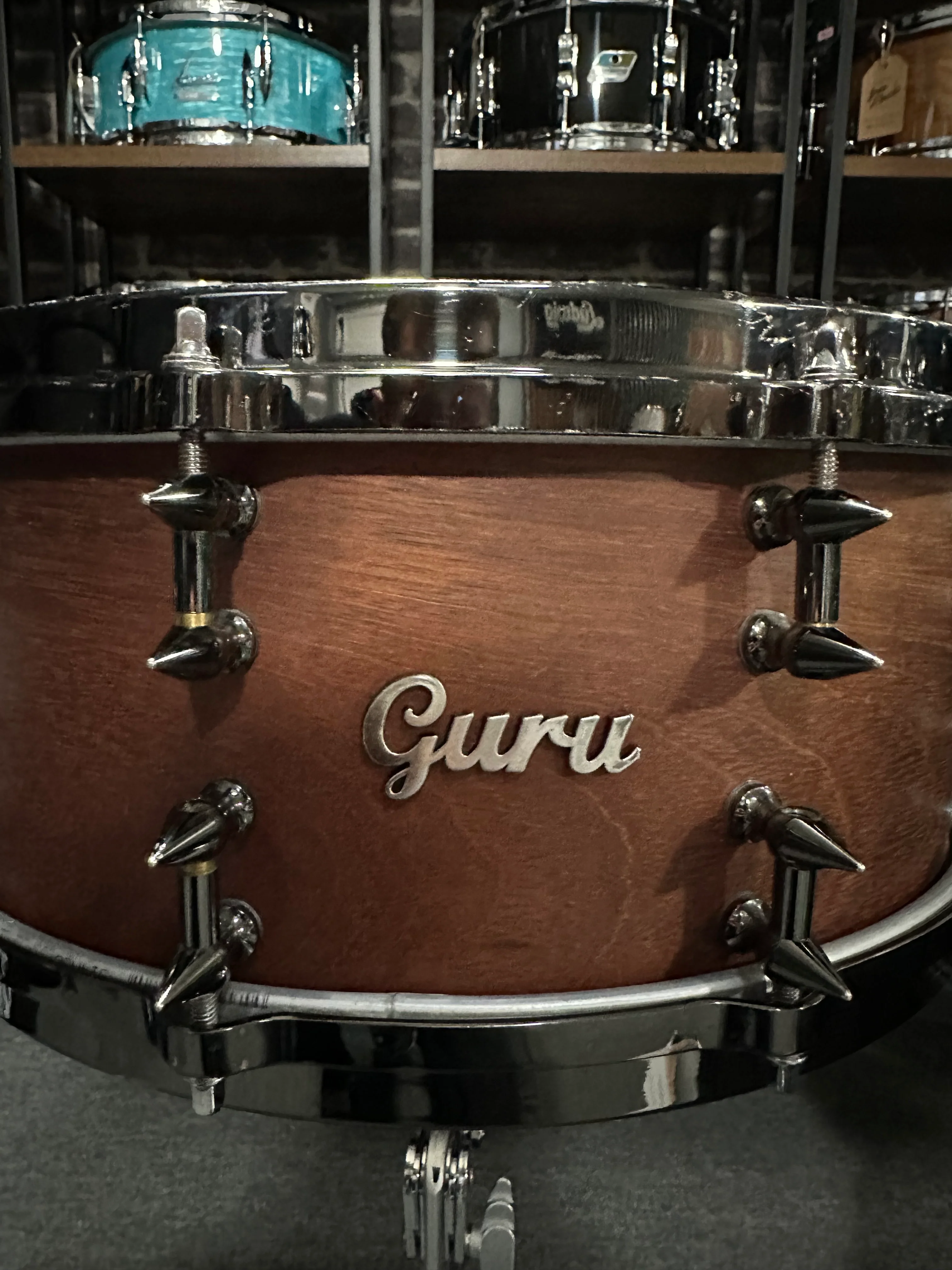 Guru 14" Steam Bent Walnut Snare Drum #964 - Image 3