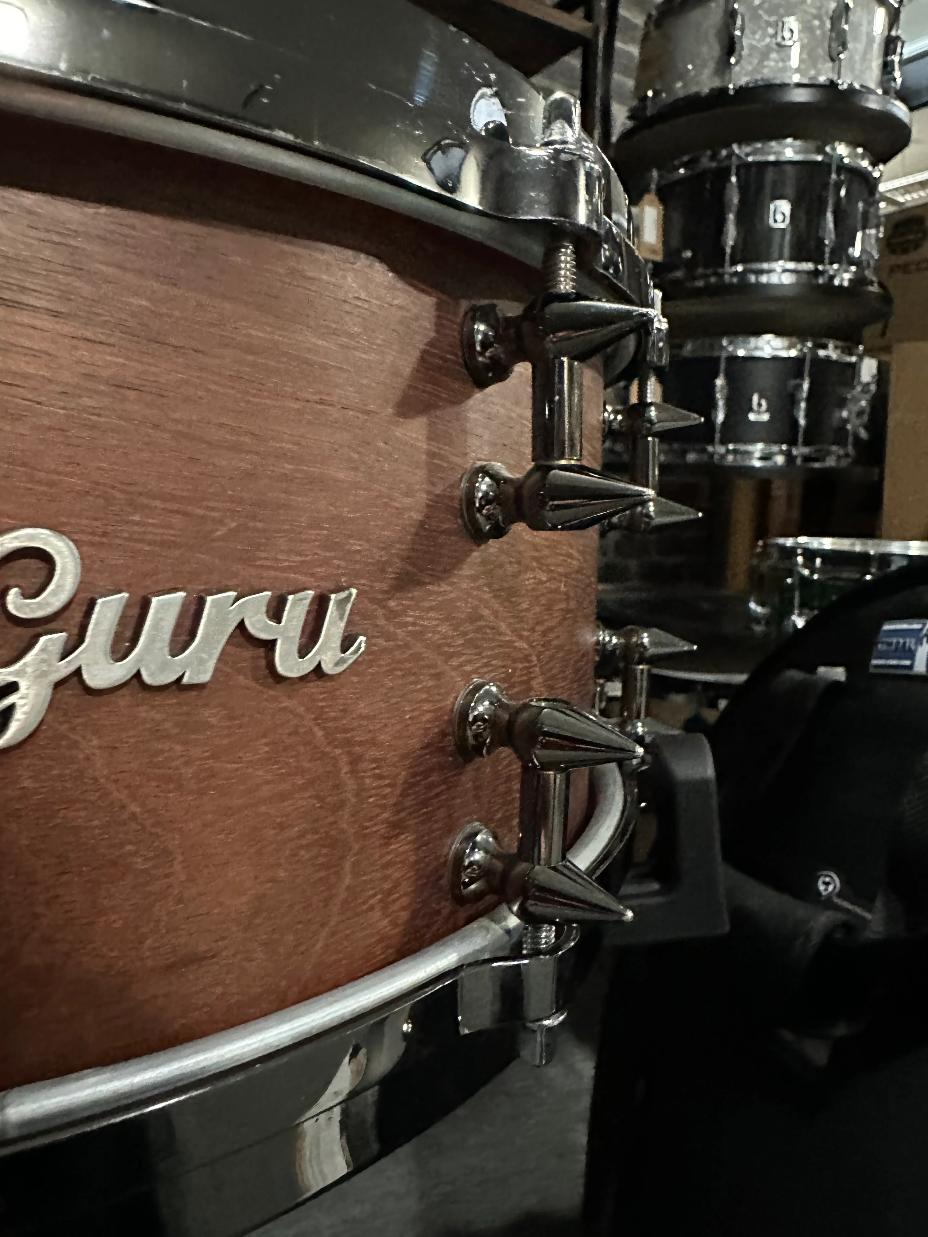 Guru 14" Steam Bent Walnut Snare Drum #964 - Image 4