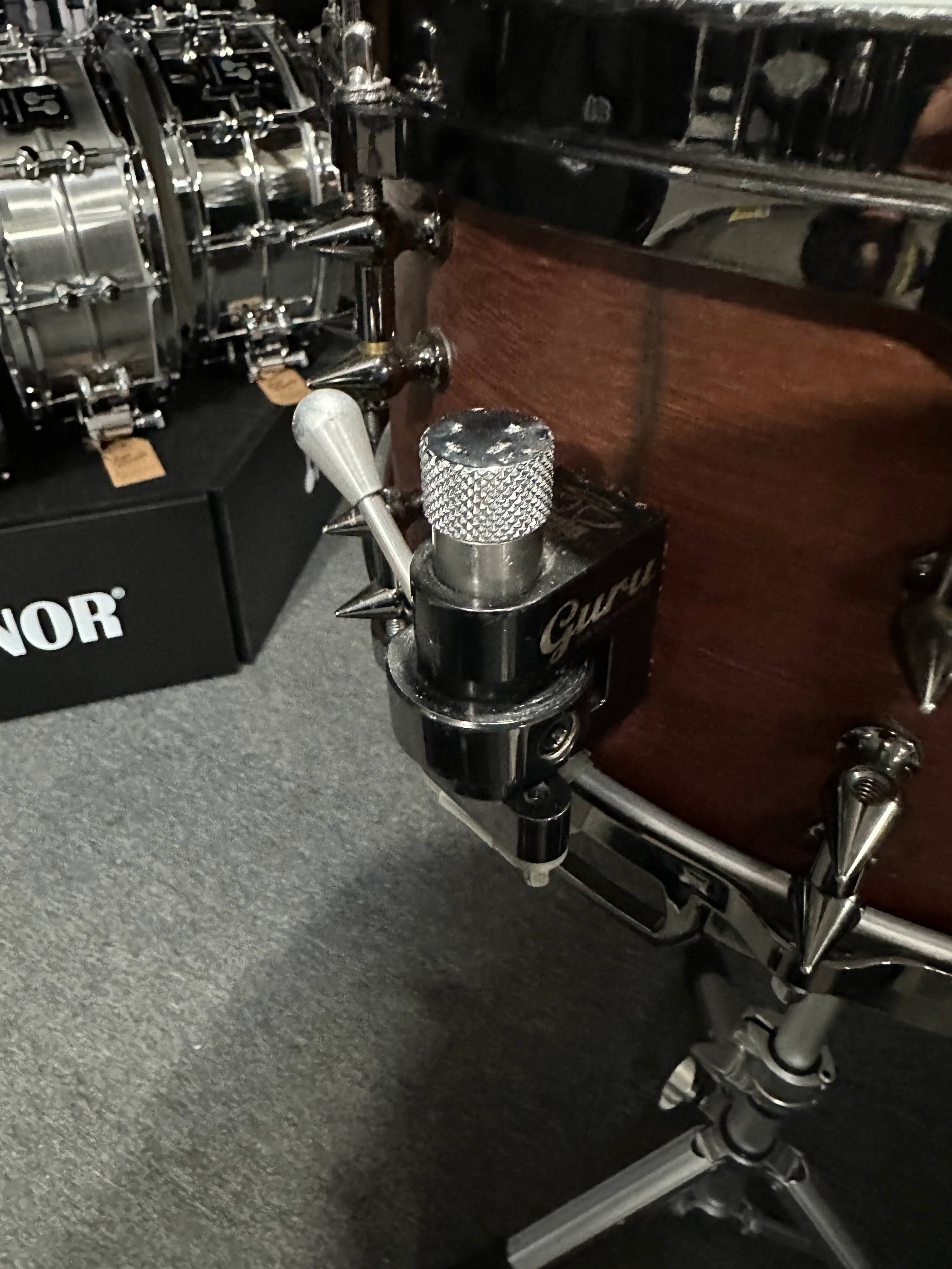 Guru 14" Steam Bent Walnut Snare Drum #964 - Image 7