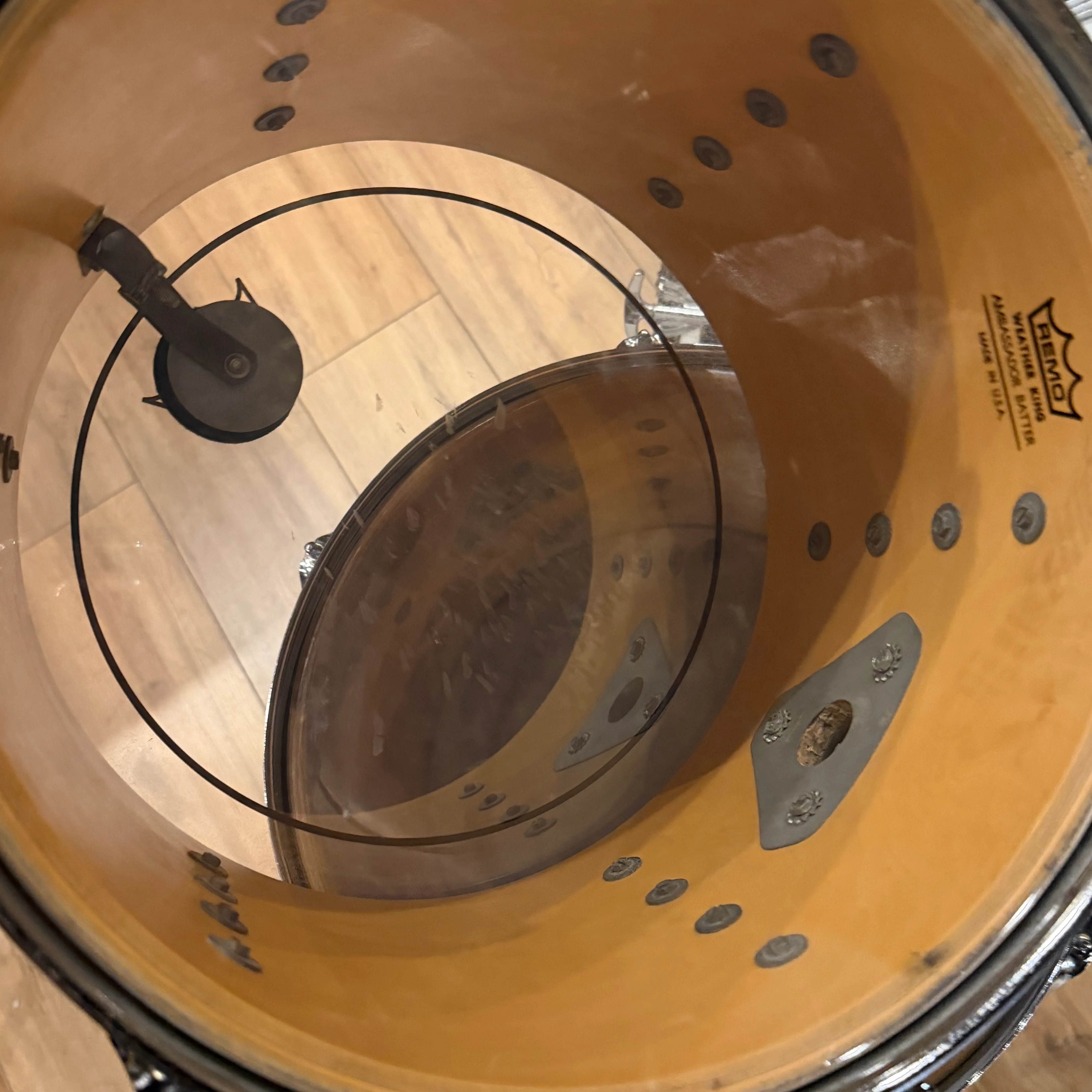 Ludwig Blue Olive Badge 1980's 6ply Maple Drum Kit Shell Pack #1265 - Image 12