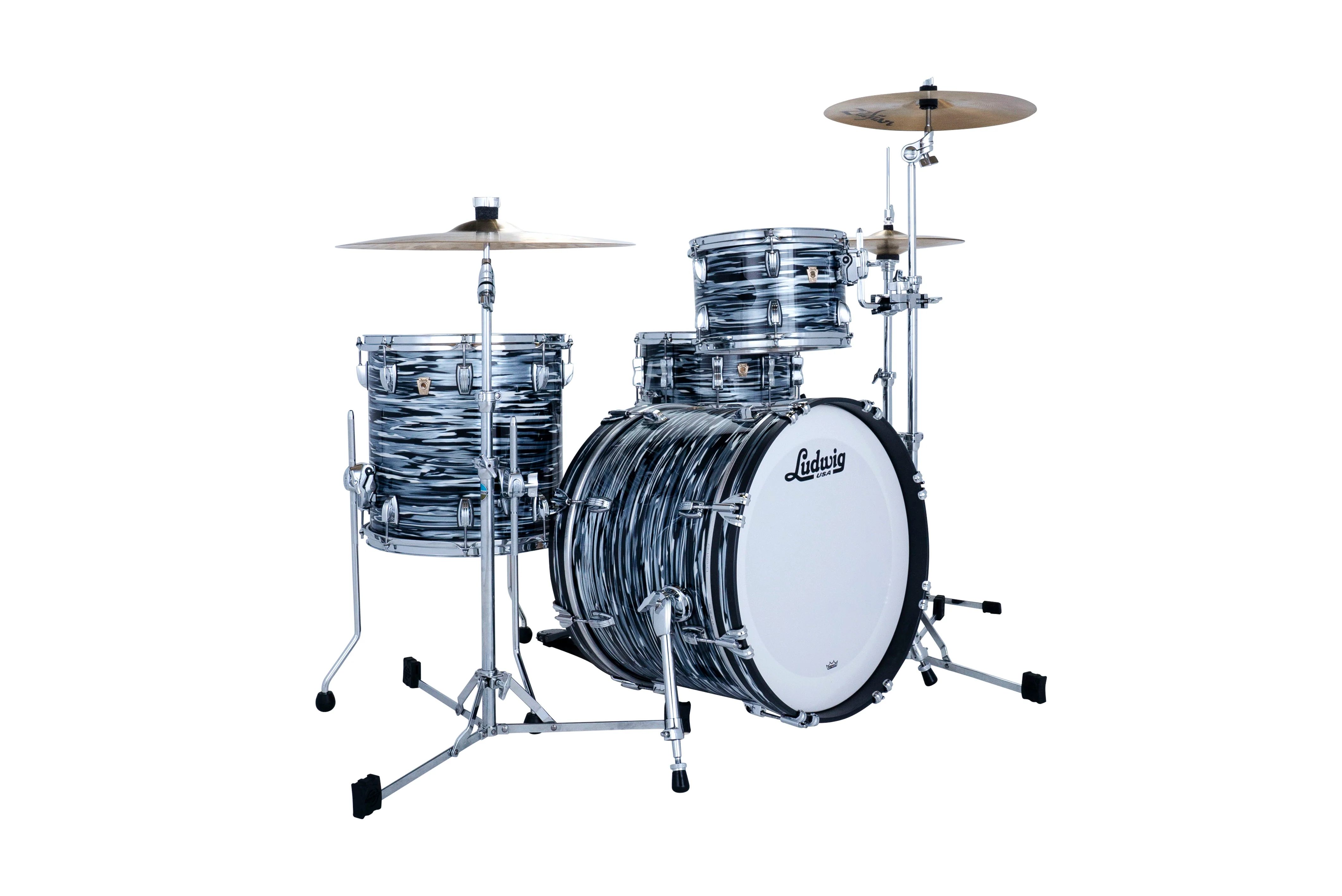 Ludwig Classic Maple 3pc Drum Kit Shell Pack - Black Oyster