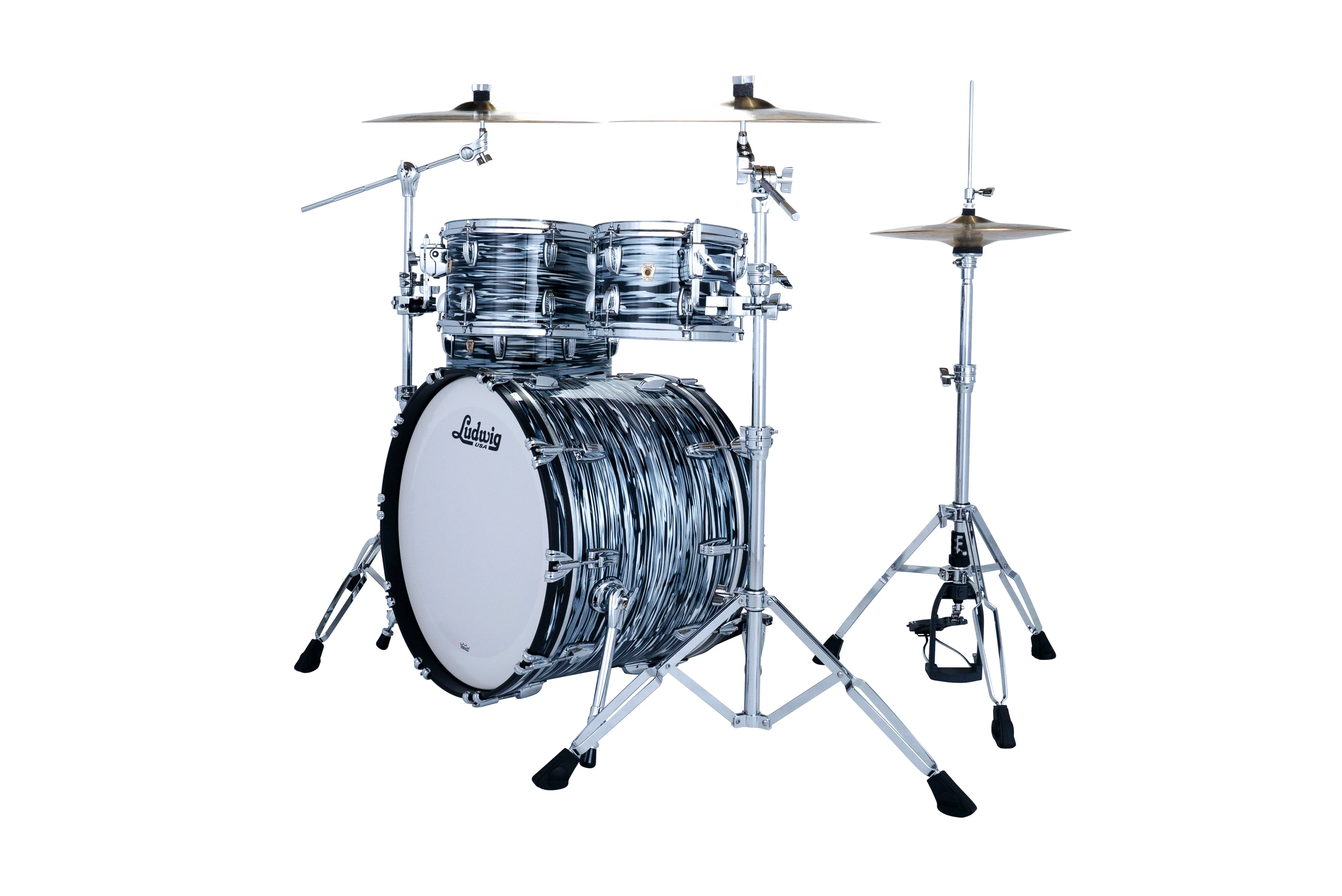 Ludwig Classic Maple Drum Kit Shell Pack Studio - Black Oyster - Image 2