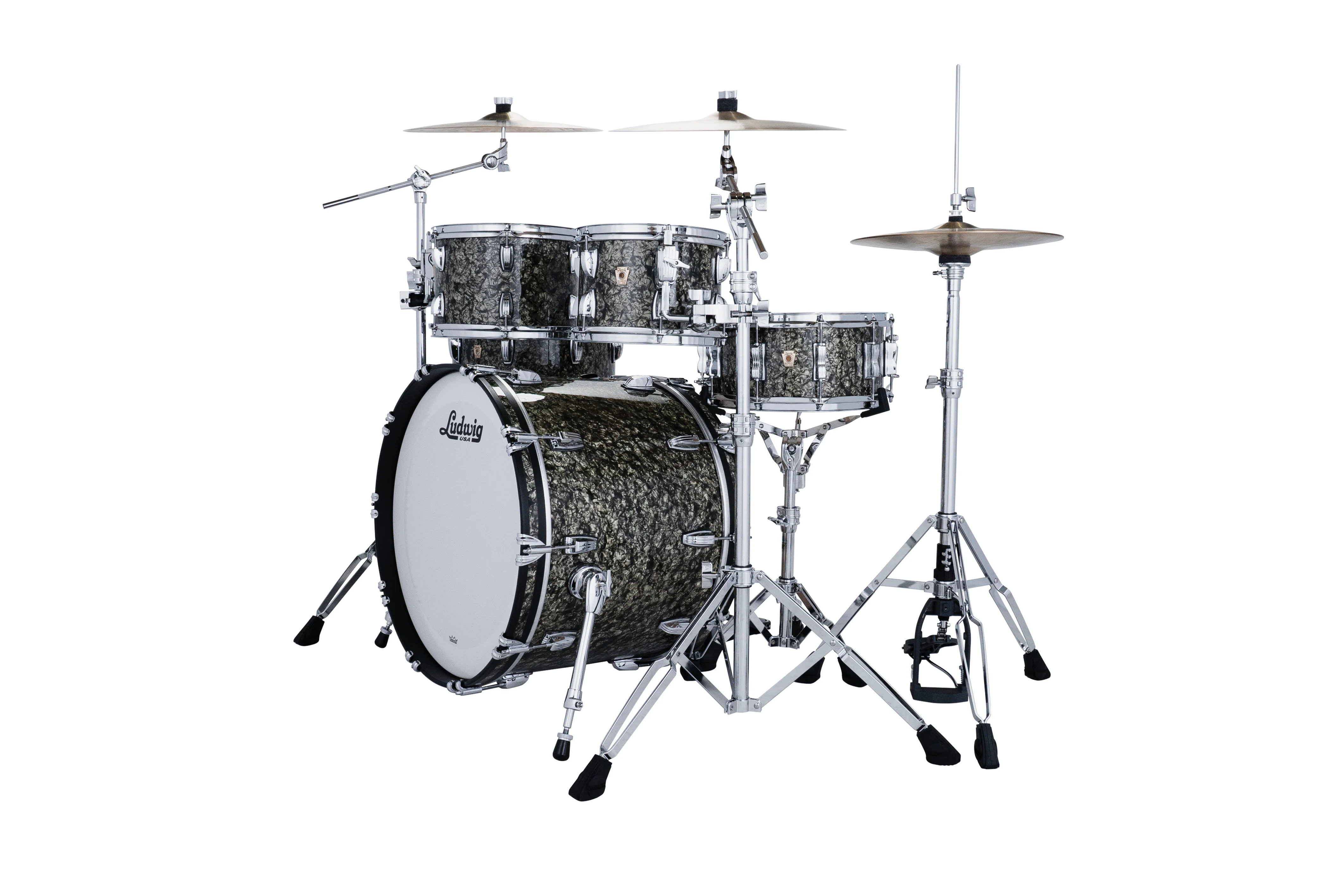 Ludwig Classic Maple Drum Kit Shell Pack Studio - Moss Green Pearl - Image 2