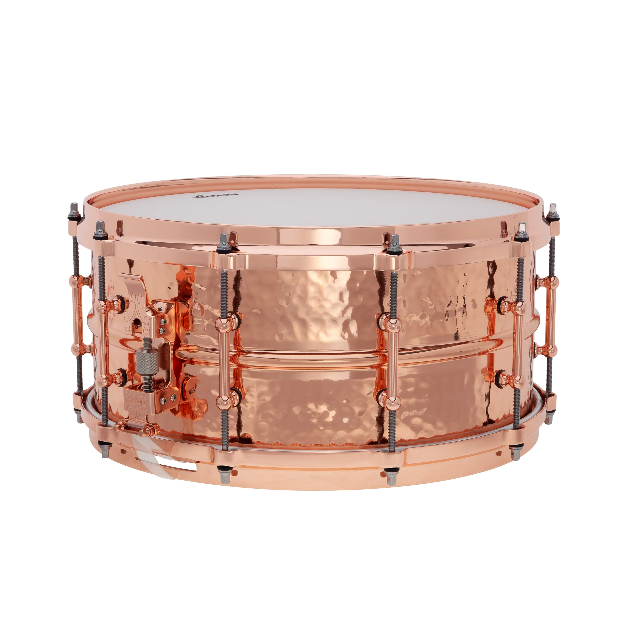 Ludwig Copper Phonic 14" x 6.5" Hammered Copper Snare Drum - LC662KTC - Image 5