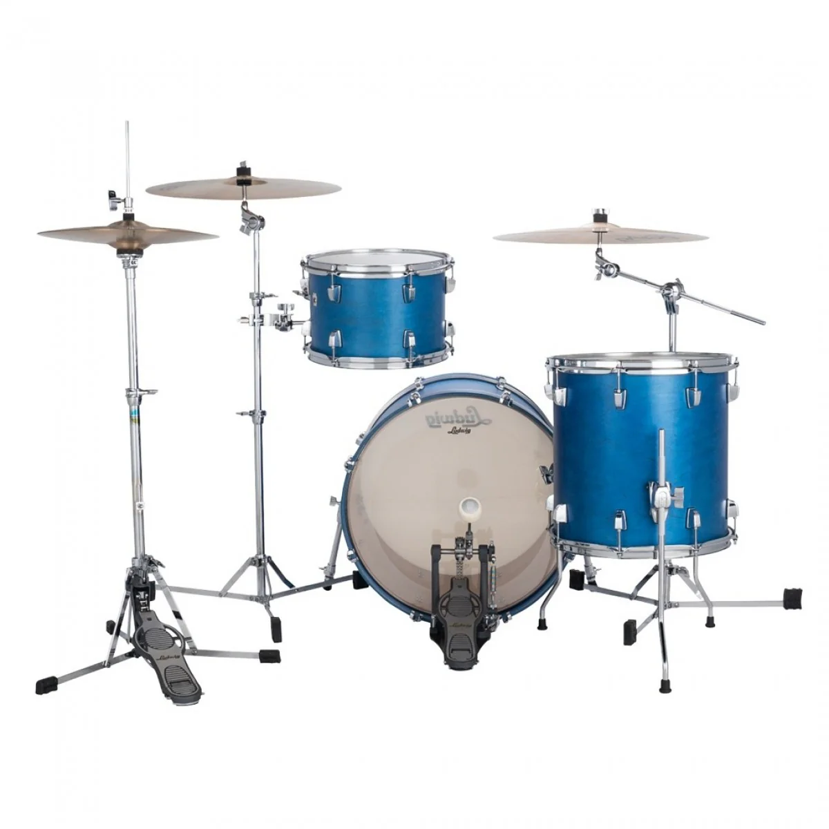 Ludwig Neusonic 3pc Shell Pack, Satin Royal Blue - Image 2