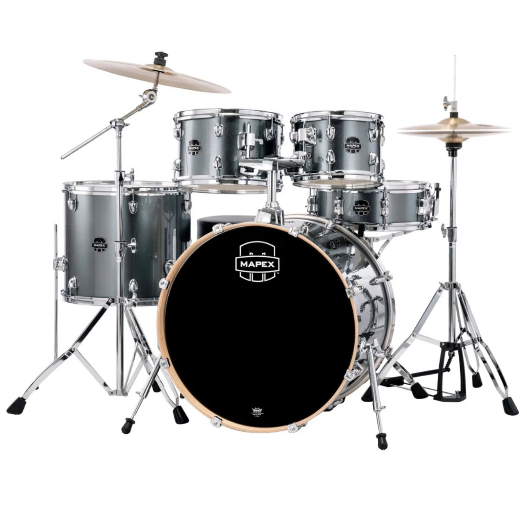 Mapex Venus Drum Kit Shell Pack w/ Cymbals | 5pc 20/22" - Metallic Steel Blue
