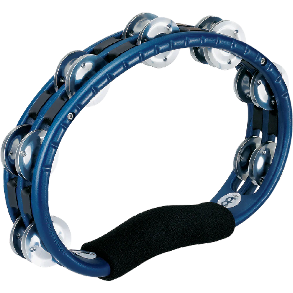 Meinl ABS Plastic Hand Held Tambourine, Double Row, Aluminium Jingles, Blue TMT1A-B