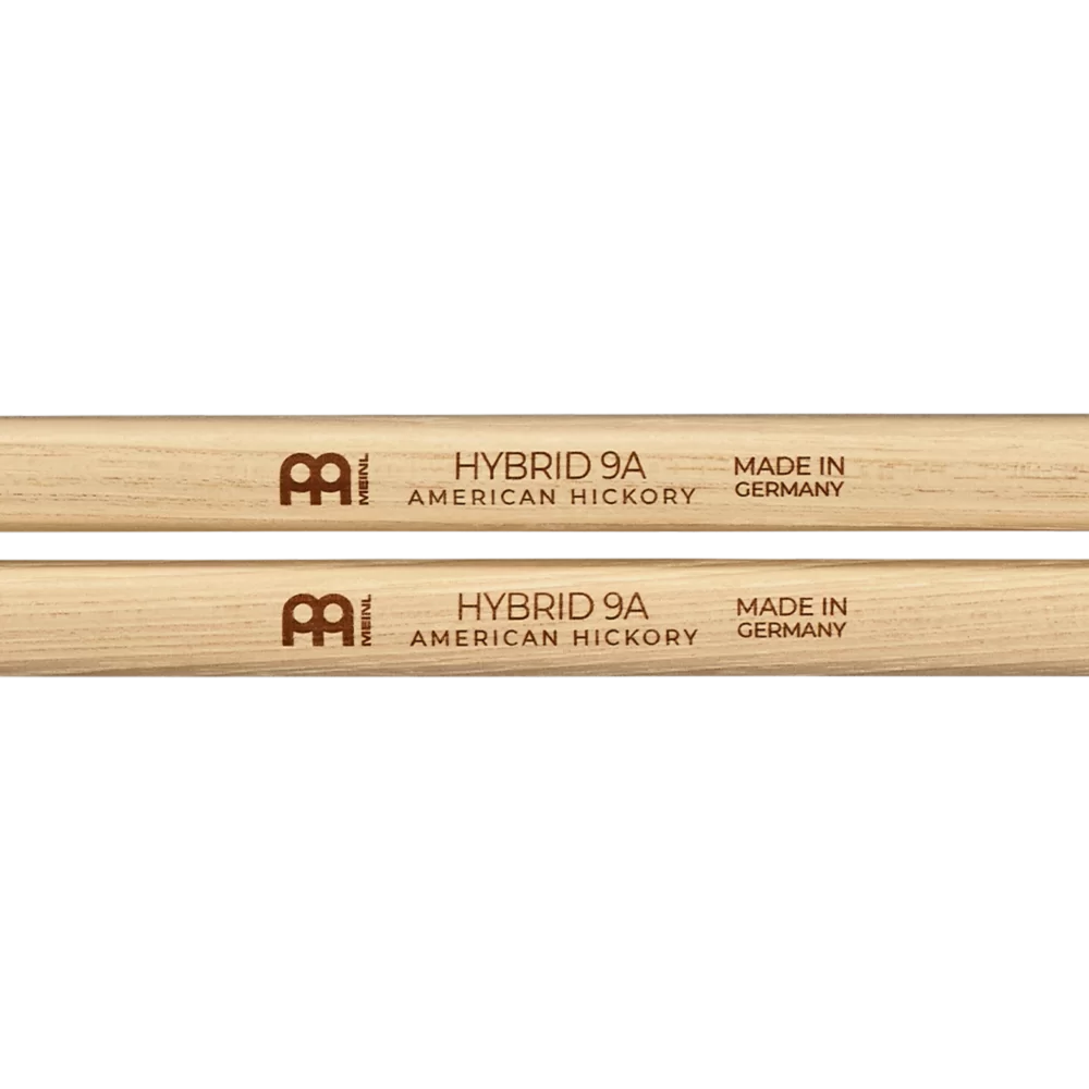 Meinl Hybrid 9A Hickory Wood Tip Drumsticks SB133 - Image 3