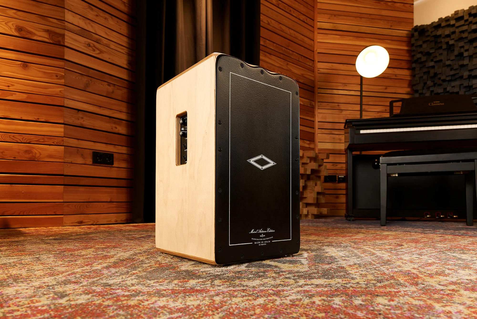 MEINL Percussion Artisan Edition Pickup Cajon Soleá Line - Dark Olive Burst - Image 2