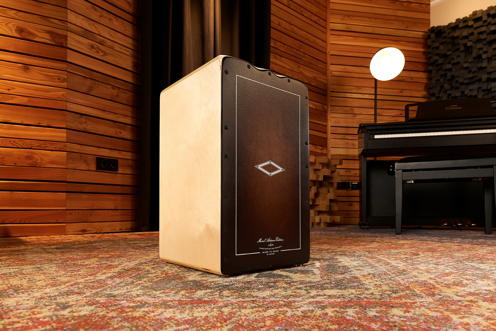 MEINL Percussion Artisan Edition Series String Cajon Soleá Line - Espresso Burst - Image 2