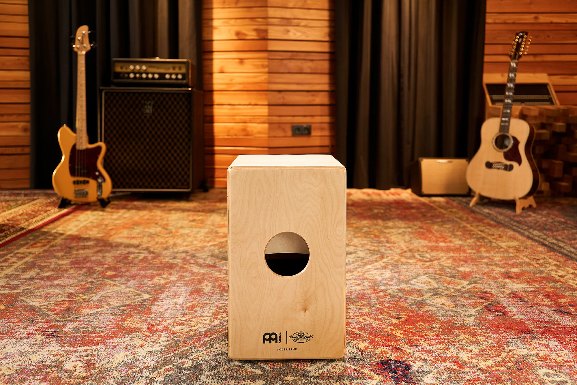 MEINL Percussion Artisan Edition Series String Cajon Soleá Line - Espresso Burst - Image 4