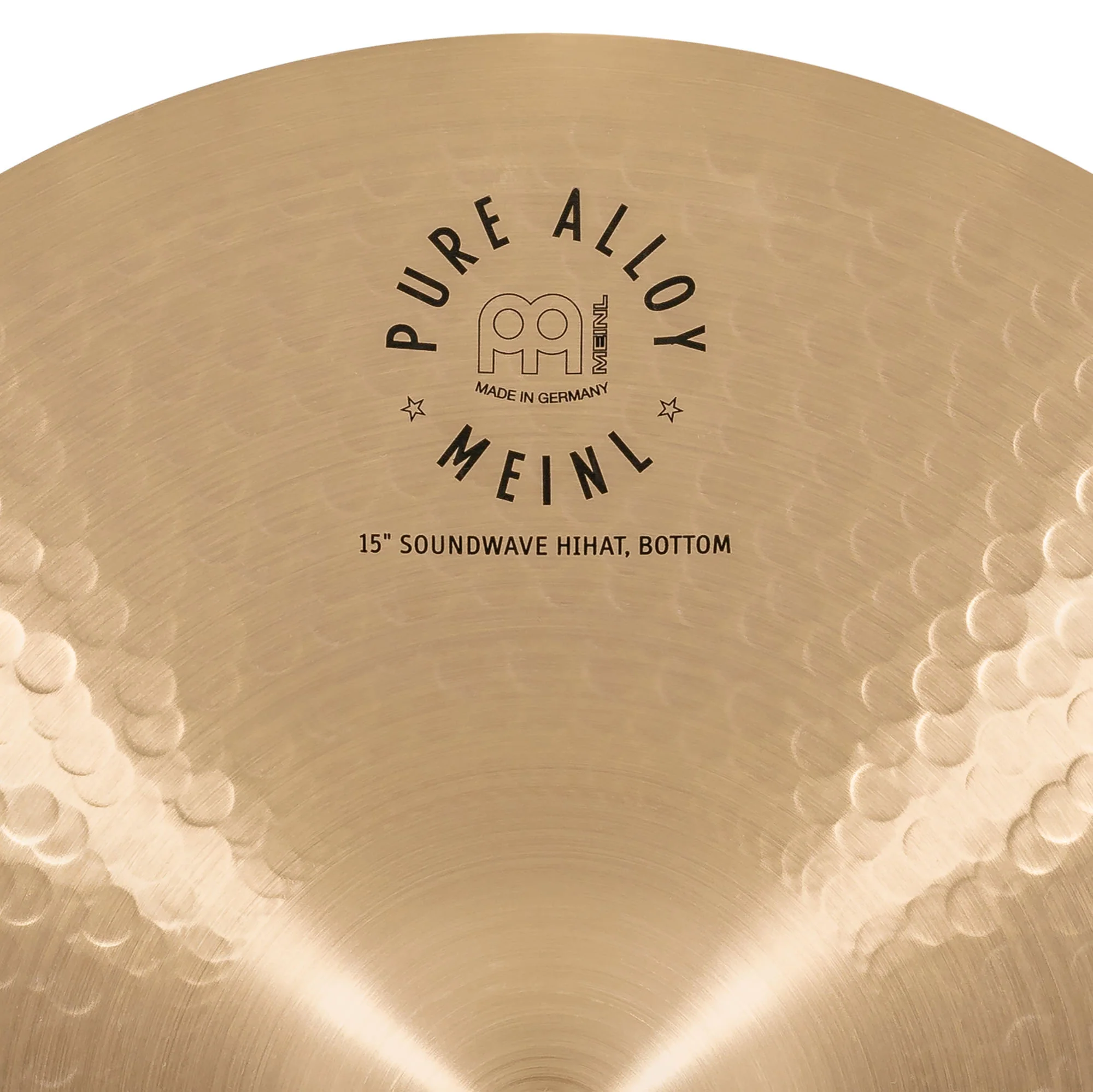 Meinl Pure Alloy 15" Soundwave Hi-Hat Cymbals Pair PA15SWH - Image 2