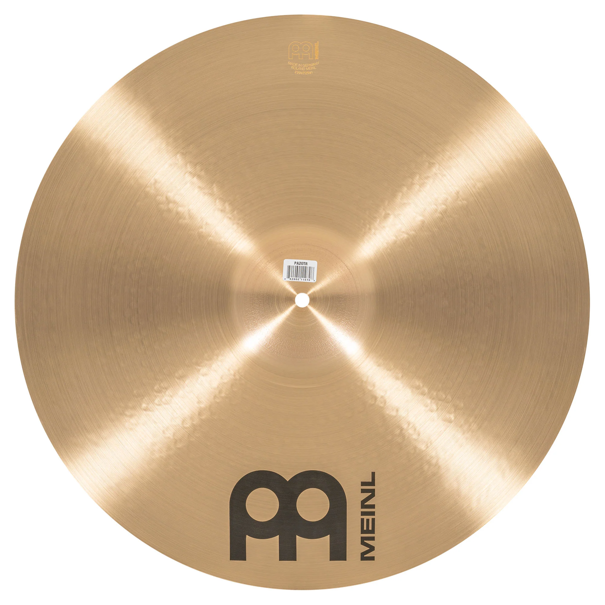Meinl Pure Alloy 20 inch Thin Ride Cymbal PA20TR - Image 2