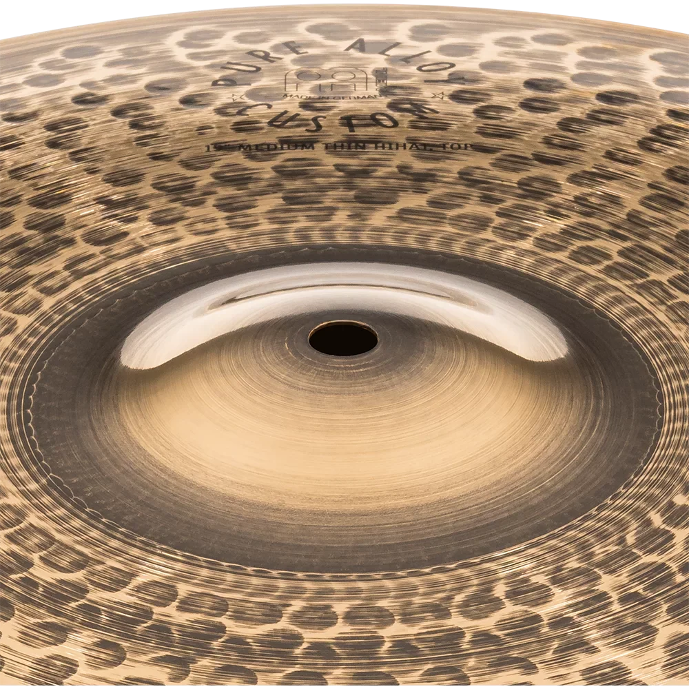 Meinl Pure Alloy Custom 15" Medium Thin Hi-hat Cymbals PAC15MTH - Image 4