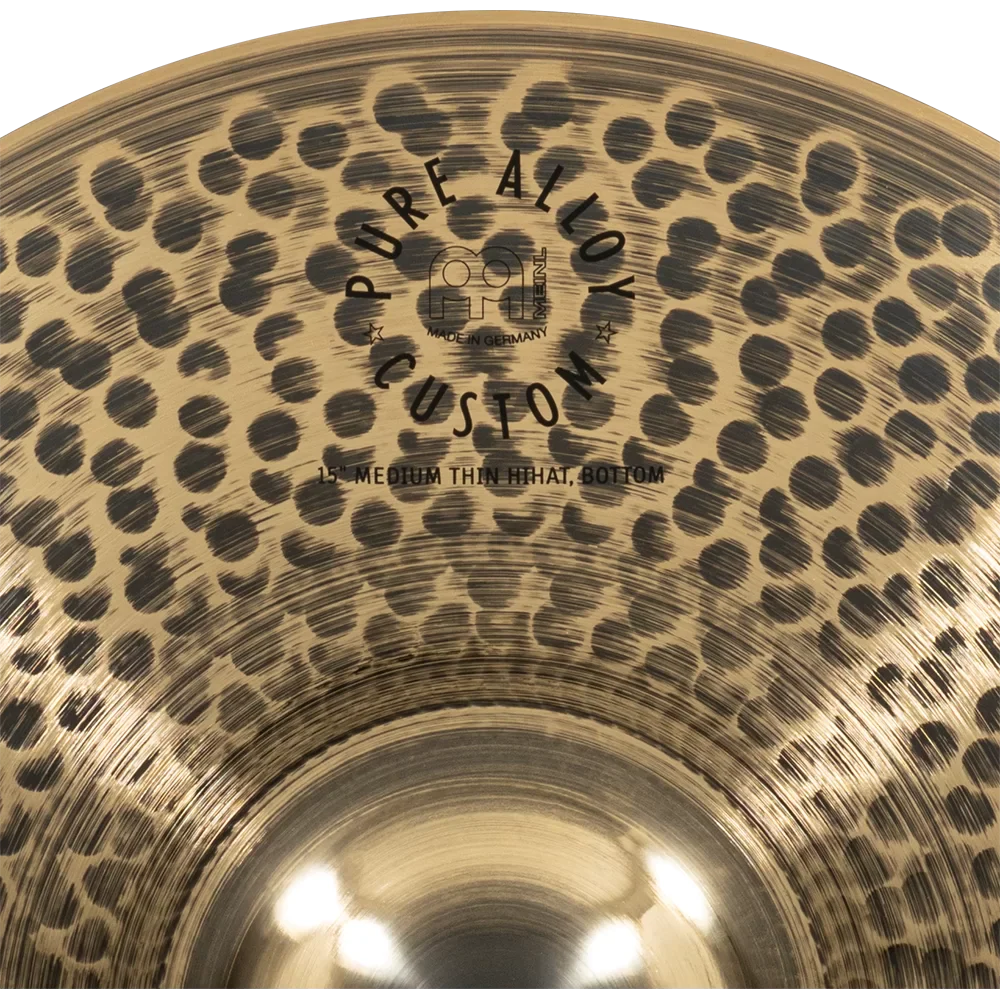 Meinl Pure Alloy Custom 15" Medium Thin Hi-hat Cymbals PAC15MTH - Image 9