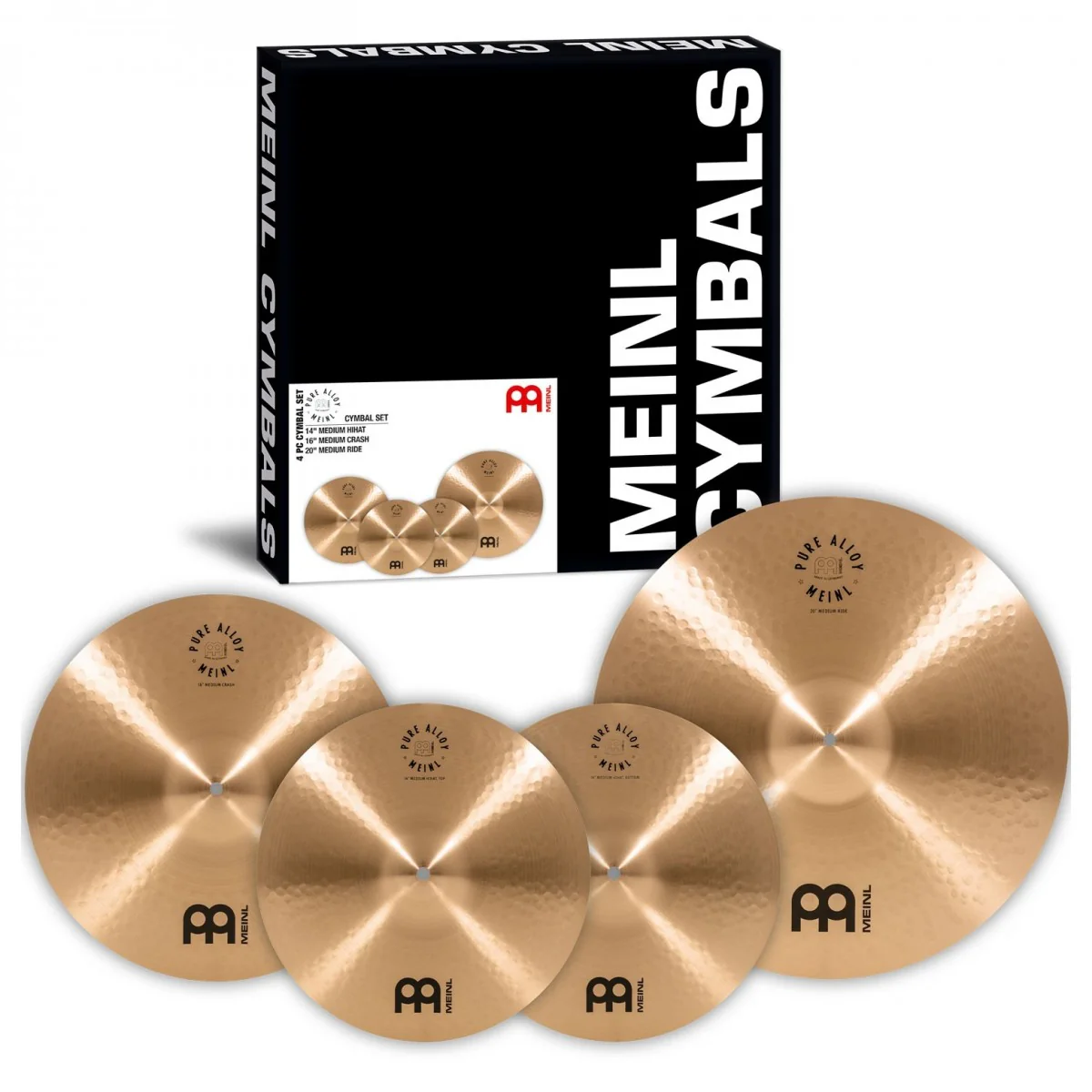 Meinl Pure Alloy Cymbal Set - Box Set 14", 16", 20"