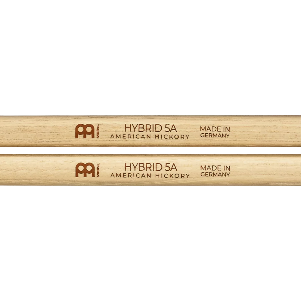 Meinl Hybrid 5A Hickory Wood Tip Drumsticks SB106 - Image 3