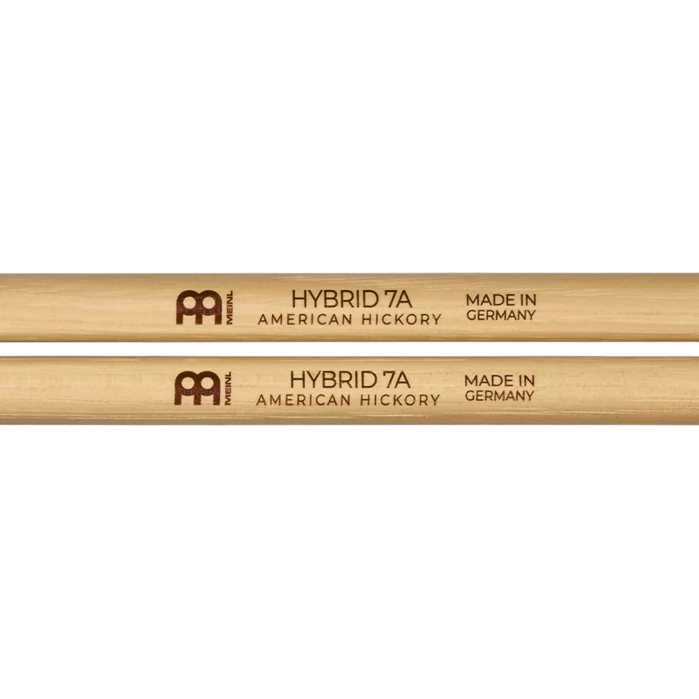 Meinl Hybrid 7A Hickory Wood Tip Drumsticks SB105 - Image 3