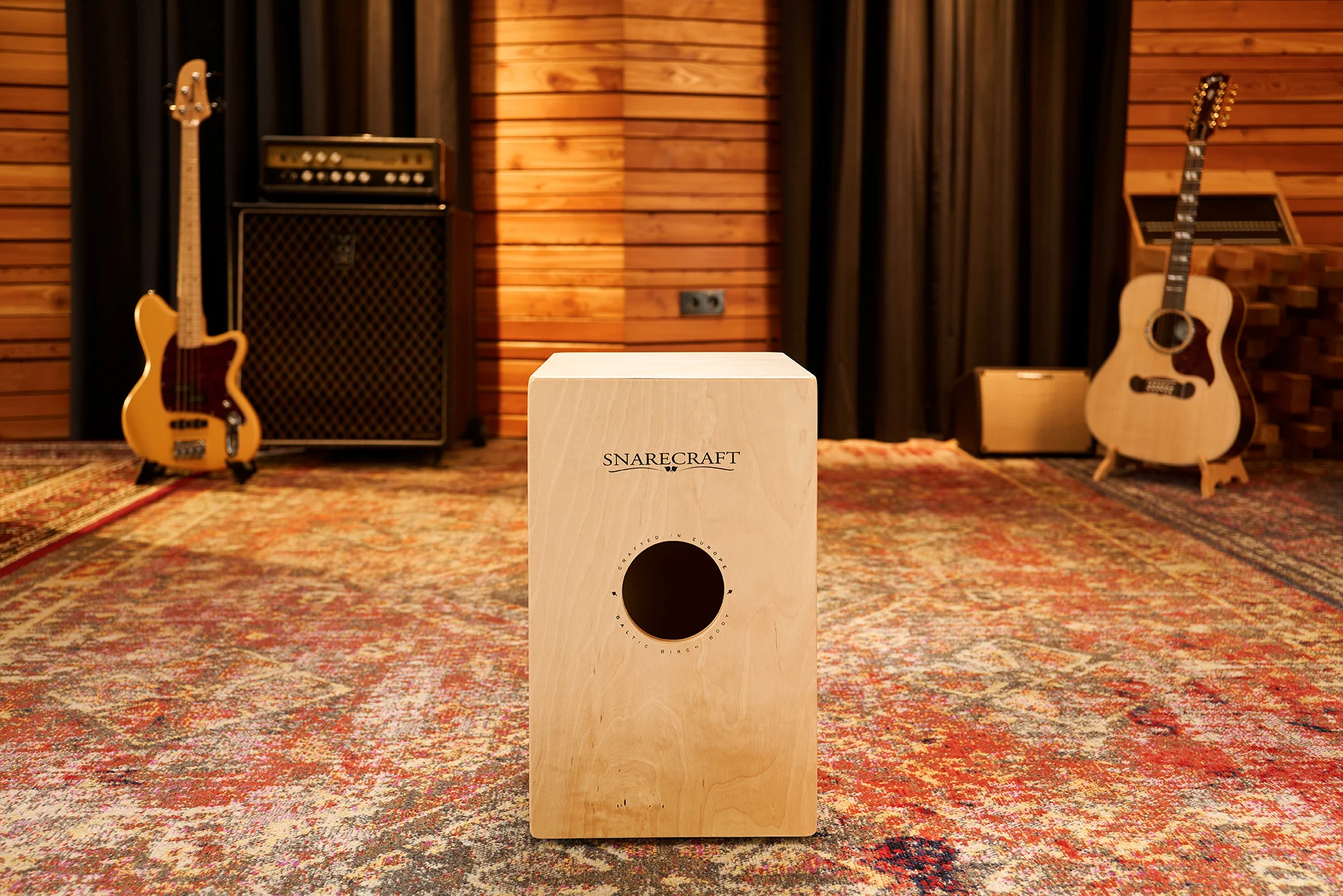 MEINL Percussion Snarecraft Series Snare Cajon 100 - Burl Wood - Image 4