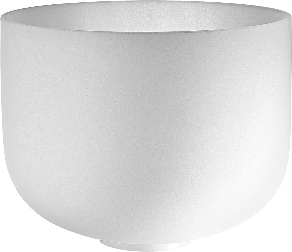 Meinl Sonic Energy Crystal Singing Bowl, white-frosted, 12" / 30 cm, Note F4, Heart Chakra