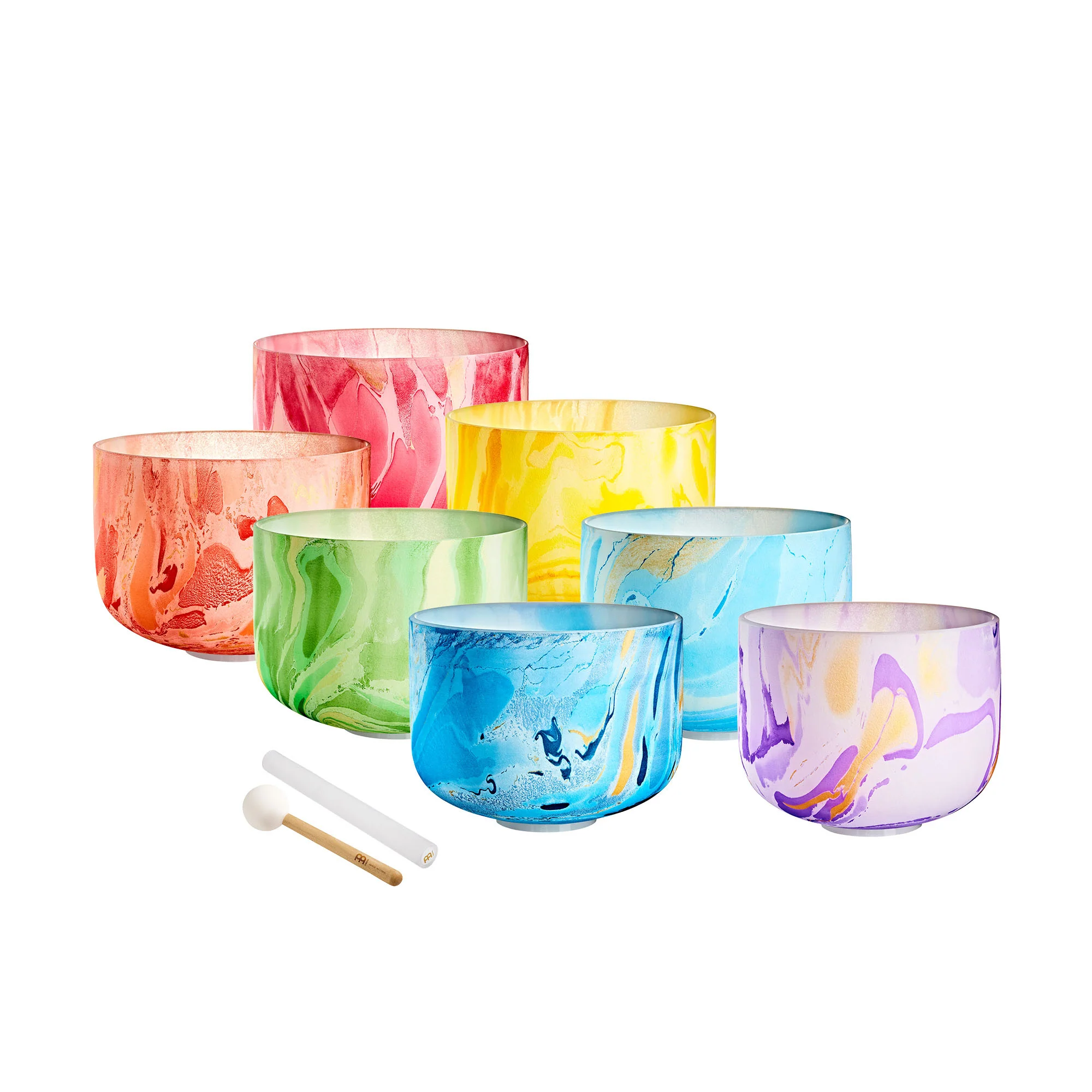 Meinl Sonic Energy Marble Crystal Singing Bowl Chakra Set