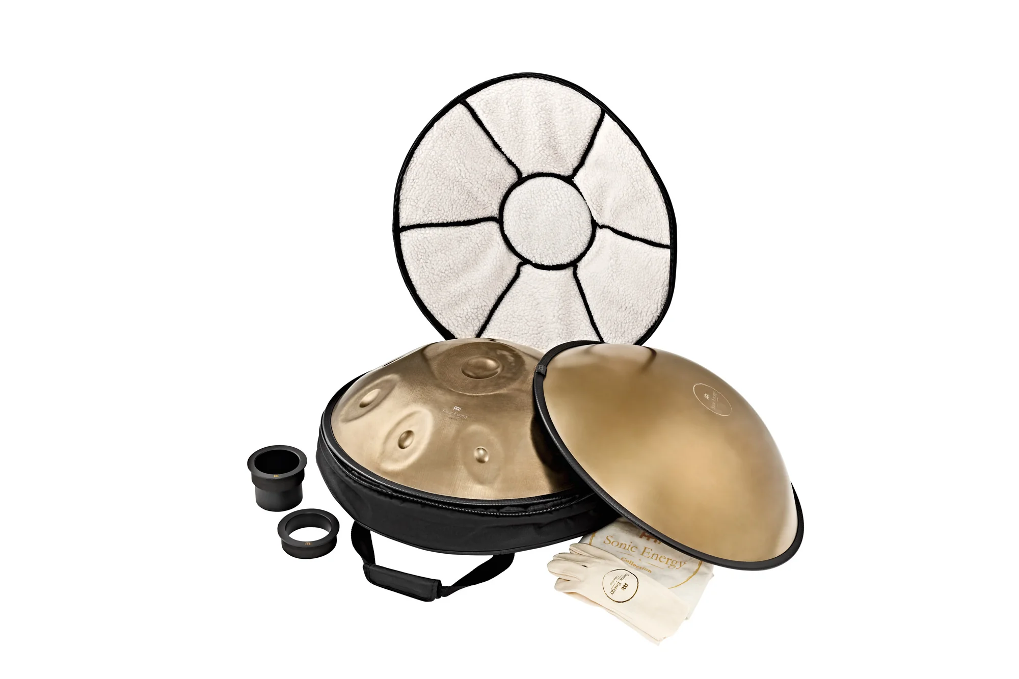Meinl Sonic Energy Sensory Handpan Stainless Steel D Kurd 10 Notes 440 Hz - Vintage Gold - Image 2