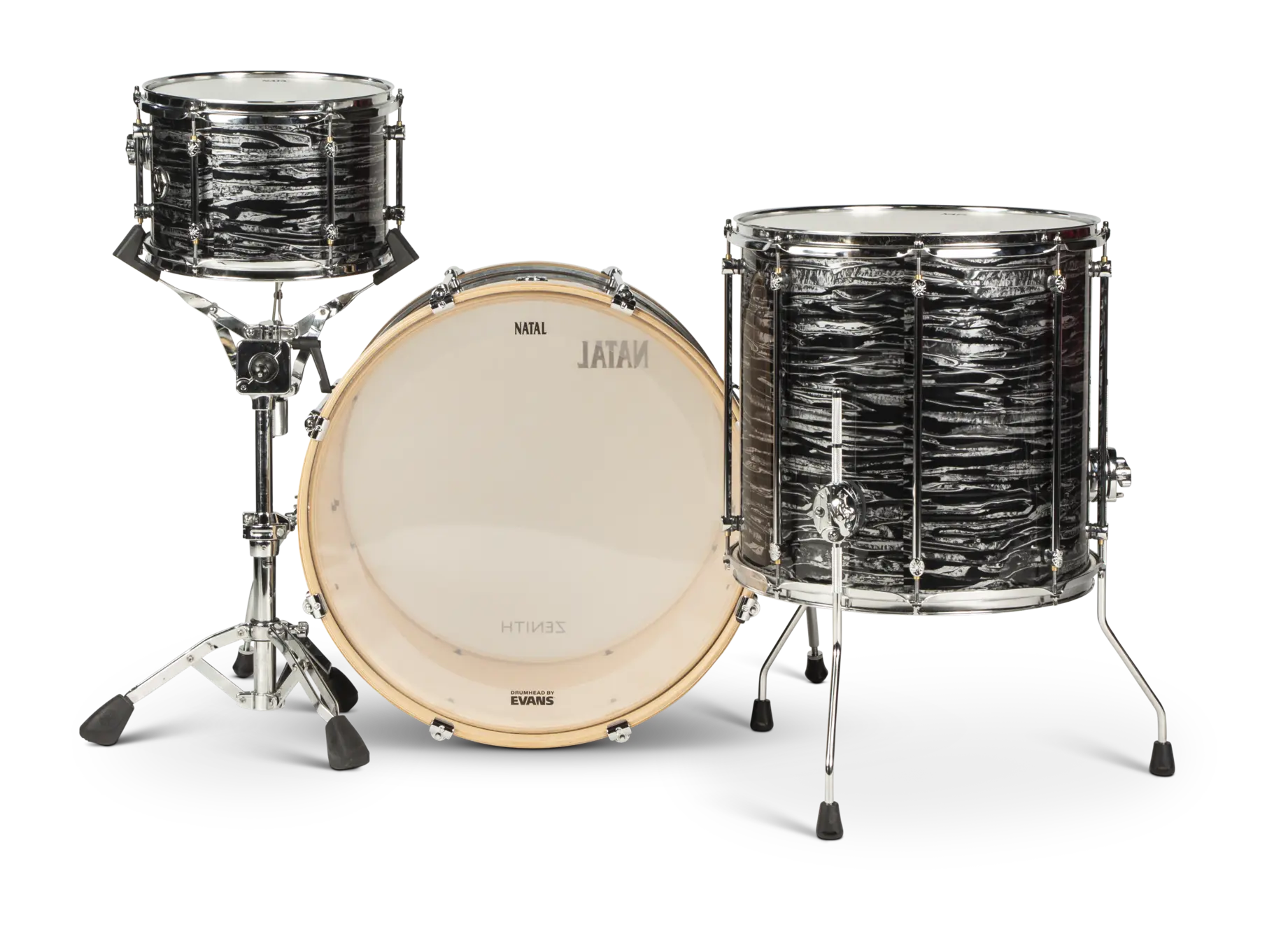 Natal Zenith Vintage Style Drum Kit Forge Black - Image 2
