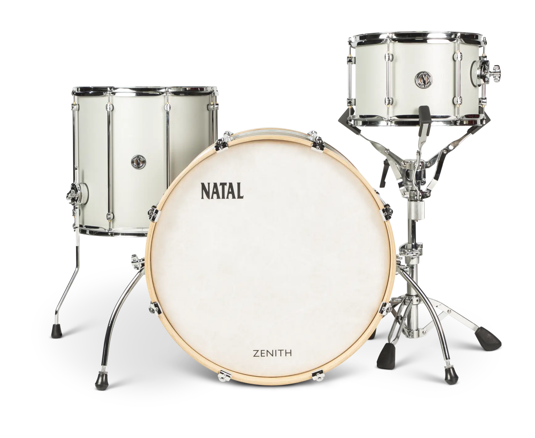 Natal Zenith Vintage Style Drum Kit Silver Frost