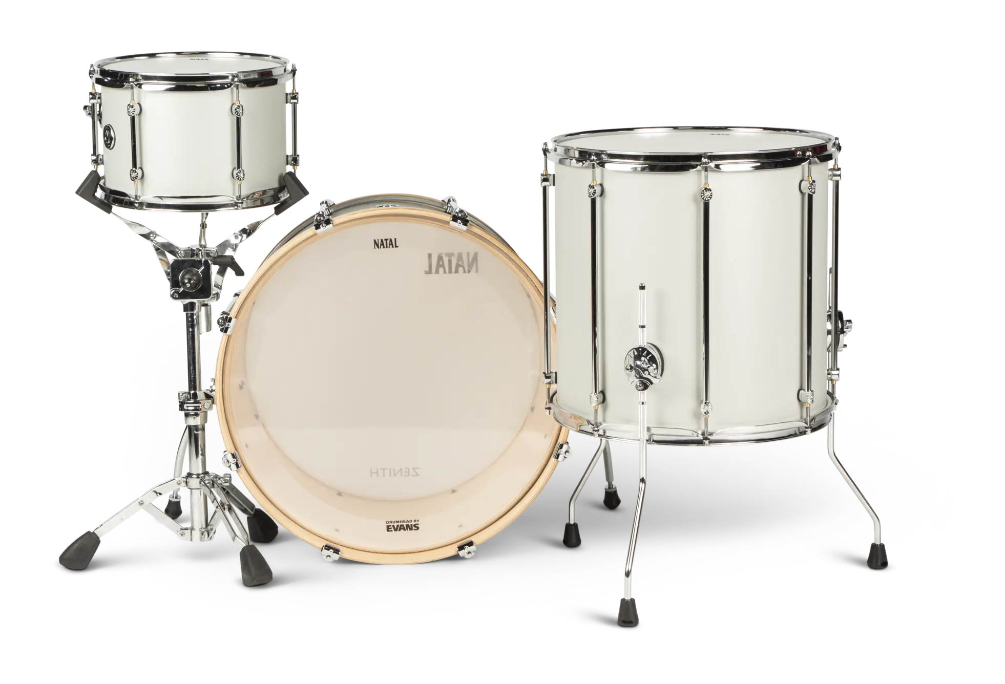 Natal Zenith Vintage Style Drum Kit Silver Frost - Image 2