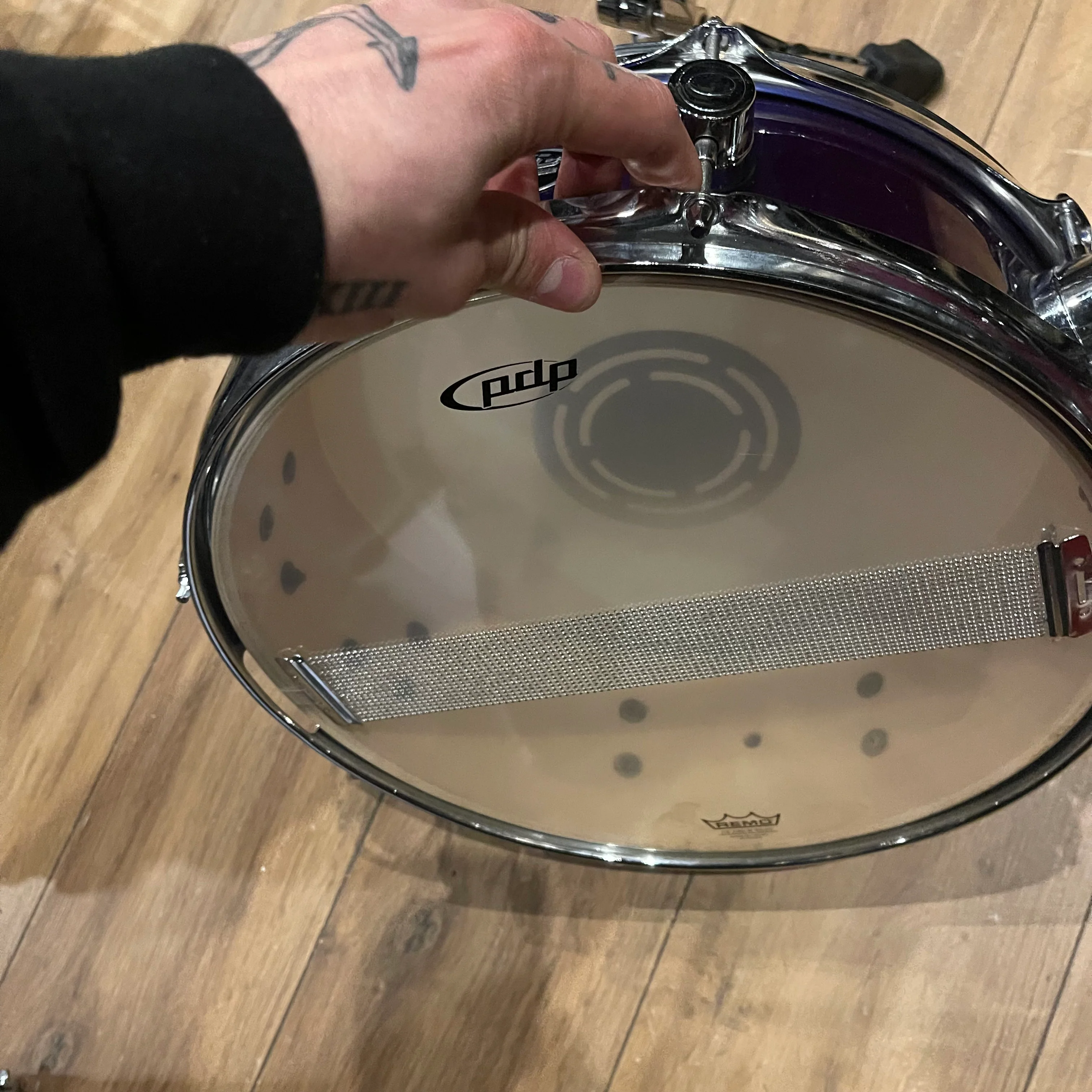 PDP 14x5.5” By DW Snare Drum Blue #1310 - Image 5