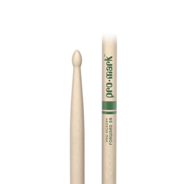 Promark Classic Forward 5A Raw Hickory Drumstick, Oval Wood Tip