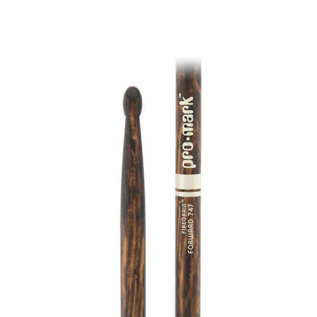 Promark Classic Forward 747 FireGrain Hickory Drumstick, Oval Wood Tip