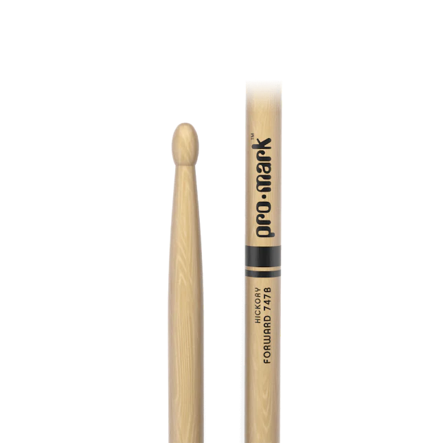 Promark Classic Forward 747B Hickory Drumstick, Oval Wood Tip