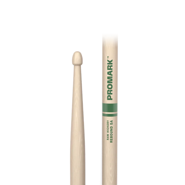 Promark Rebound 5A Raw Hickory Drumstick, Acorn Wood Tip