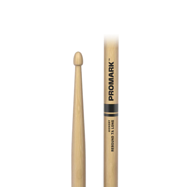 Promark Rebound 7A Long Hickory Drumstick, Acorn Wood Tip