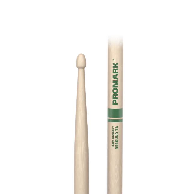 Promark Rebound 7A Raw Hickory Drumstick, Acorn Wood Tip