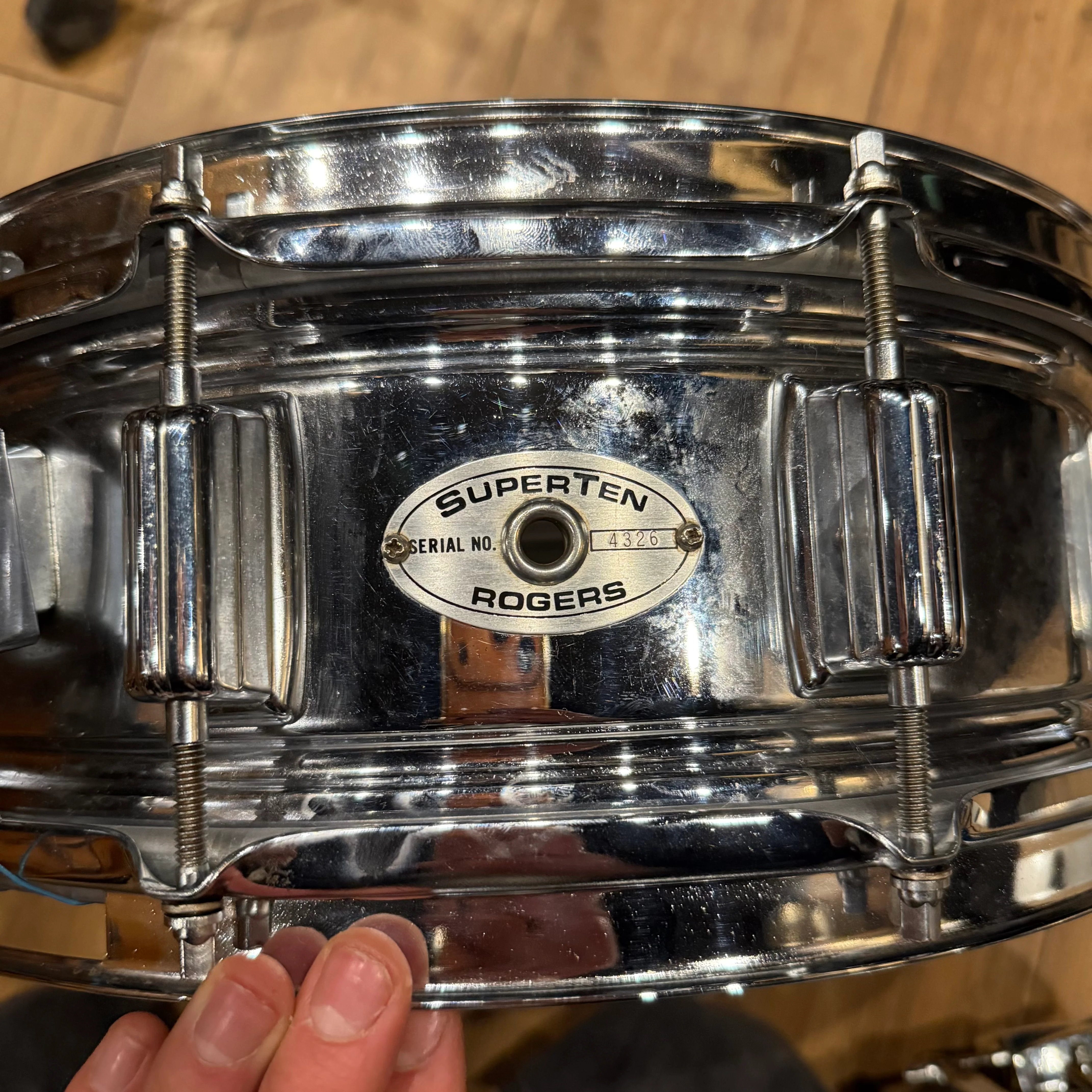 Rogers Super Ten 14" Snare Drum #1269 - Image 7