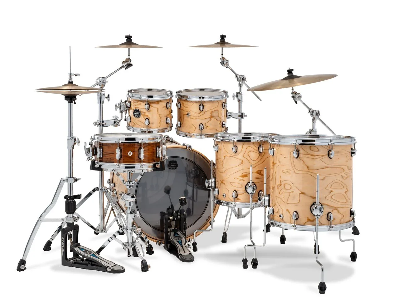 Saturn VI Exotic Natural Maple Drum Kit 22" 5pc - Image 2