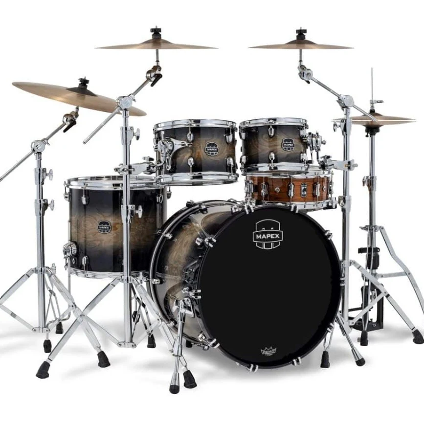 Saturn VI Black Ink Burst Drum Kit 22" 4pc